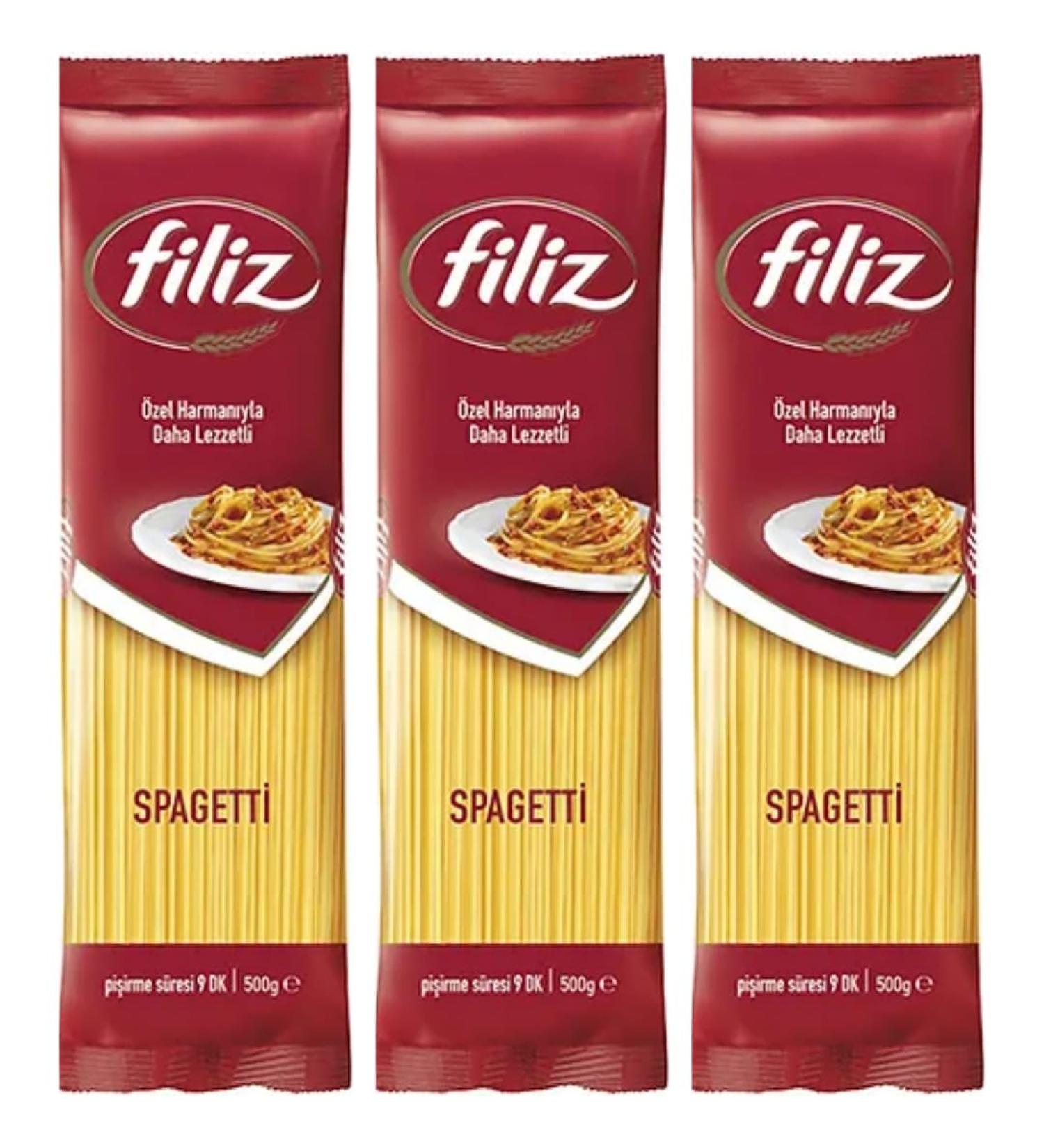 Filiz Pasta Spaghetti 500 Gram x 3 Packs - Buy Online on GoSupps.com