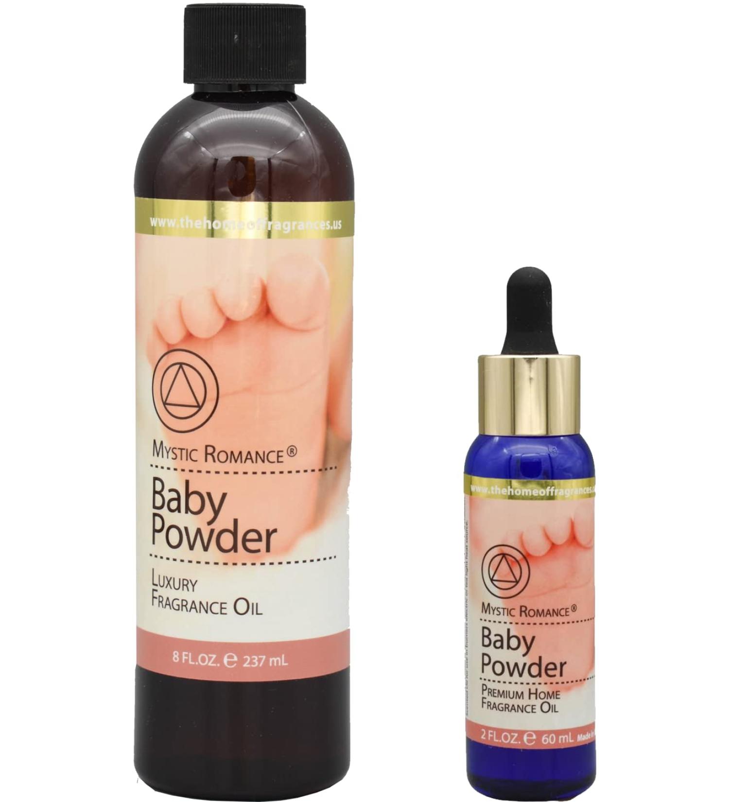 The Home of Fragrances - Set of 2 Bottles of Fragrance Oils - 2oz & 8oz (Baby Powder)