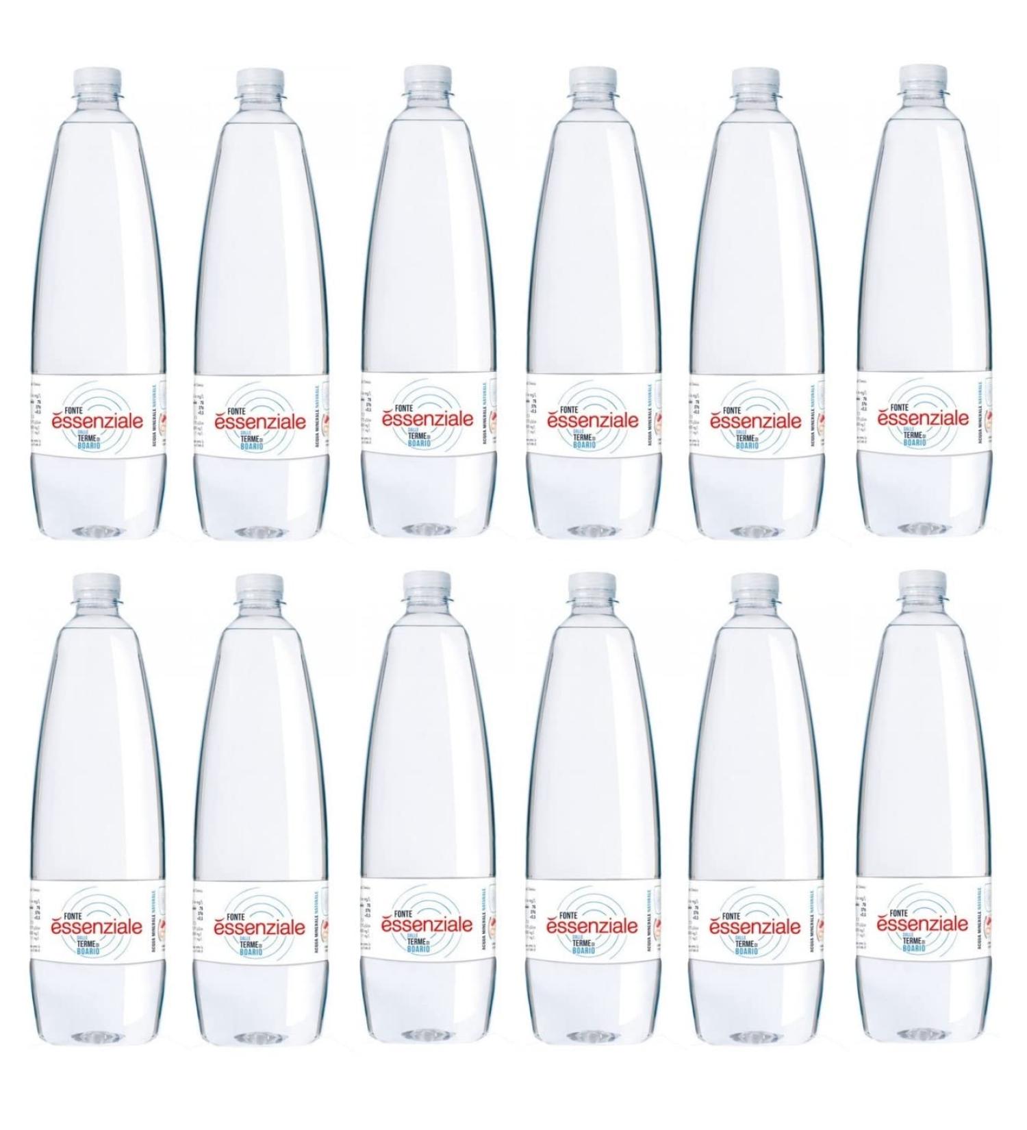 Buy Ferrarelle 12x Fonte Essenziale Natural Mineral Water - International Shipping 1L Disposable PET Bottles - Buy Online on GoSupps.com