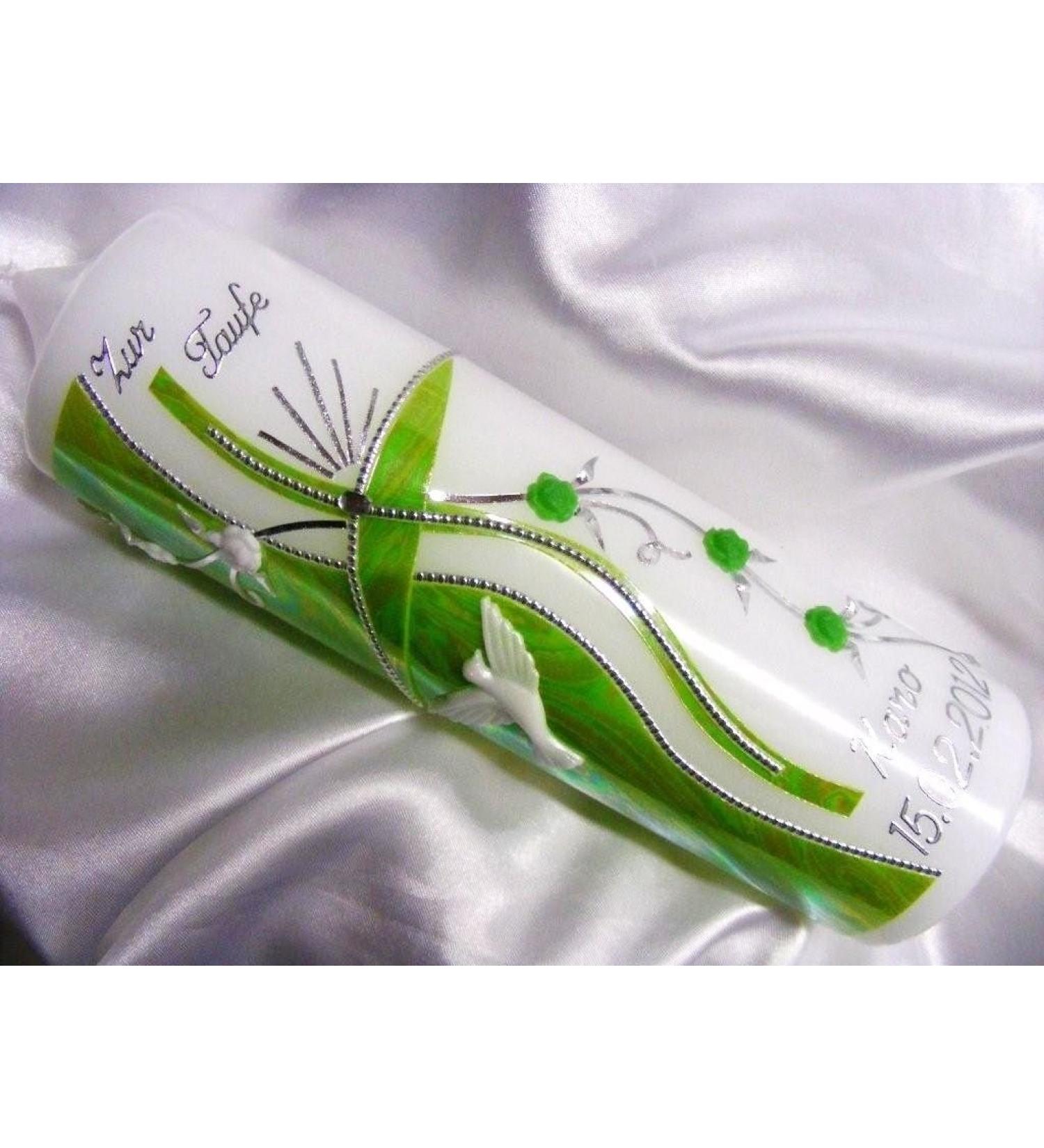 Baptism candle communion candle boy girl 250/70 mm VT-43 incl. accessories for self-labeling