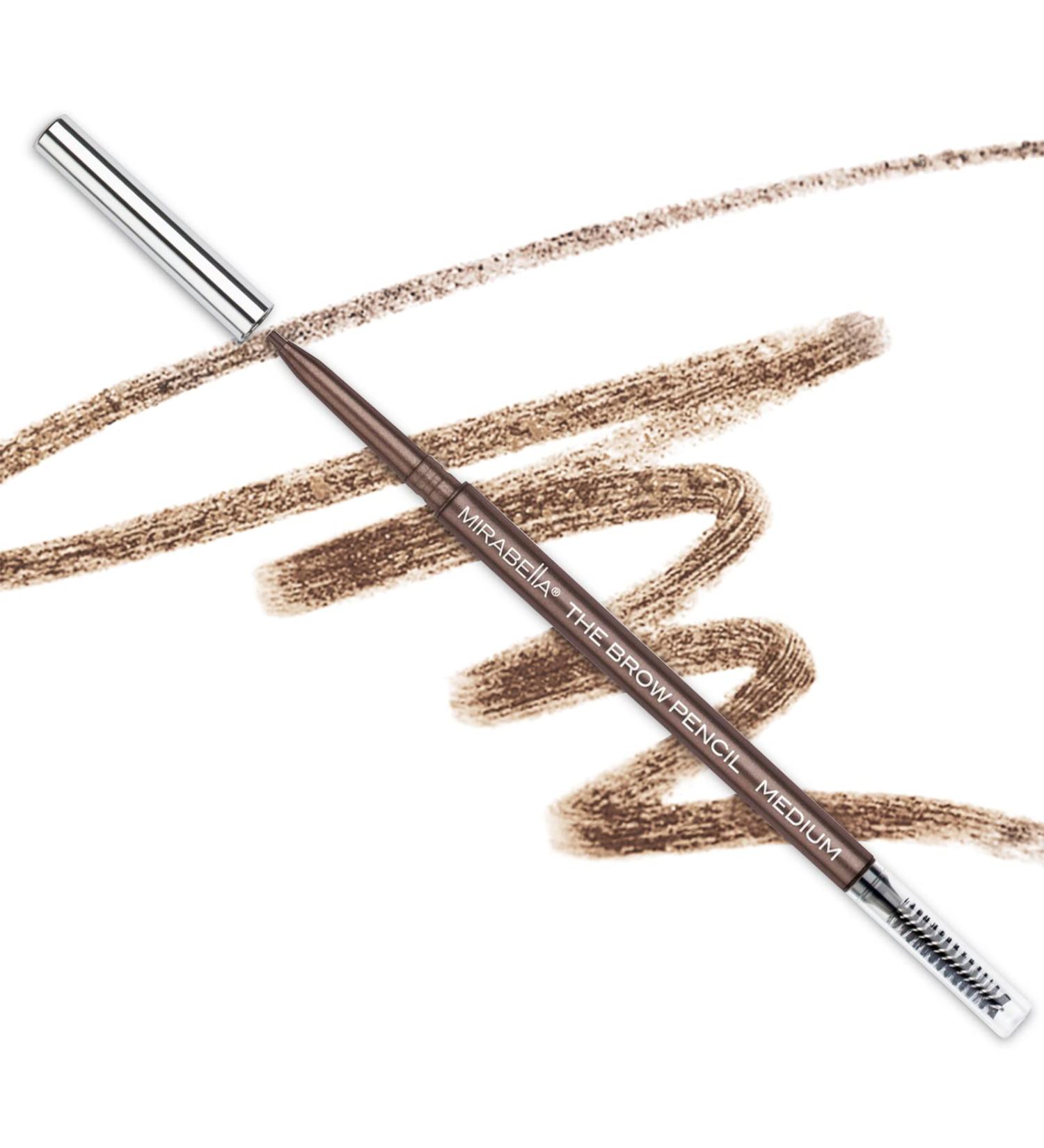 Mirabella Beauty Brow Pencil in Medium | Ultra-Fine Precision Eyebrow Pencil | Rich Blendable Color | Long-Lasting, Smudge-Proof & Waterproof - Buy Online on GoSupps.com