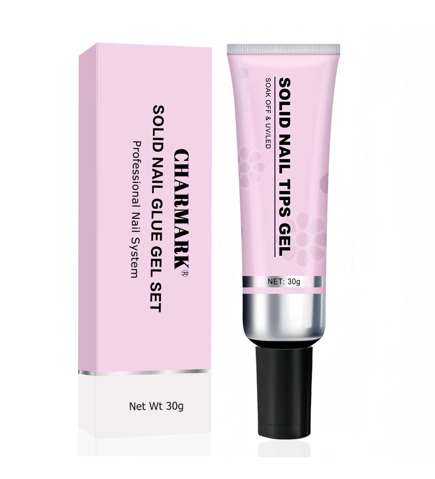 CHARMARK Solid Nail Gel - 30g UV Cured Nails Glue for Press-On & Acrylic Nail Tips | Long-Lasting Manicure Adhesive - Buy Online on GoSupps.com