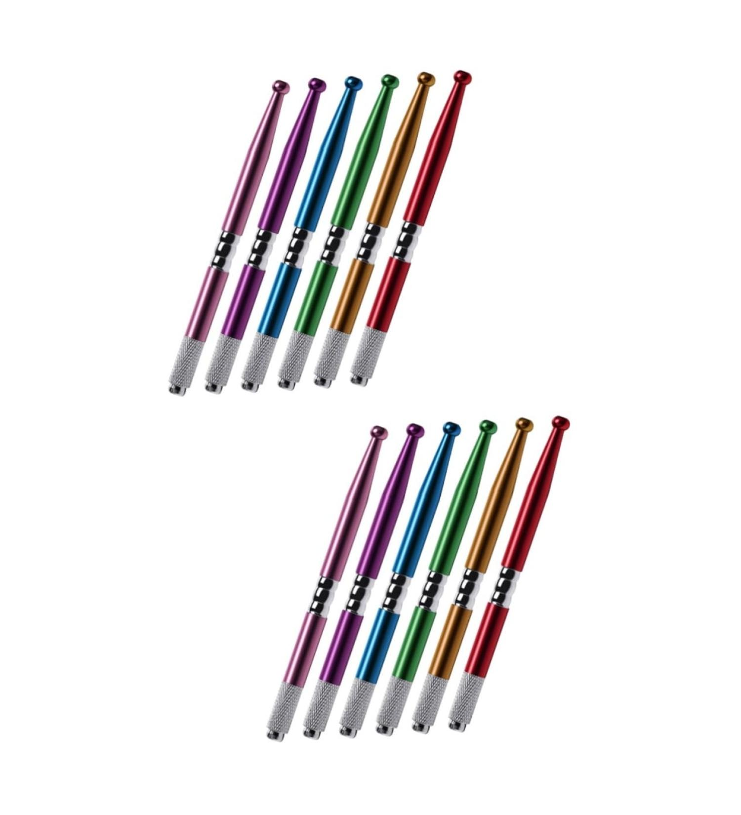 FOMIYES Microblading Pen 12 pcs Stainless Permanent Steel Professional Pencil Eyebrow Manual Makeup Pen for Embroidered - Buy Online on GoSupps.com