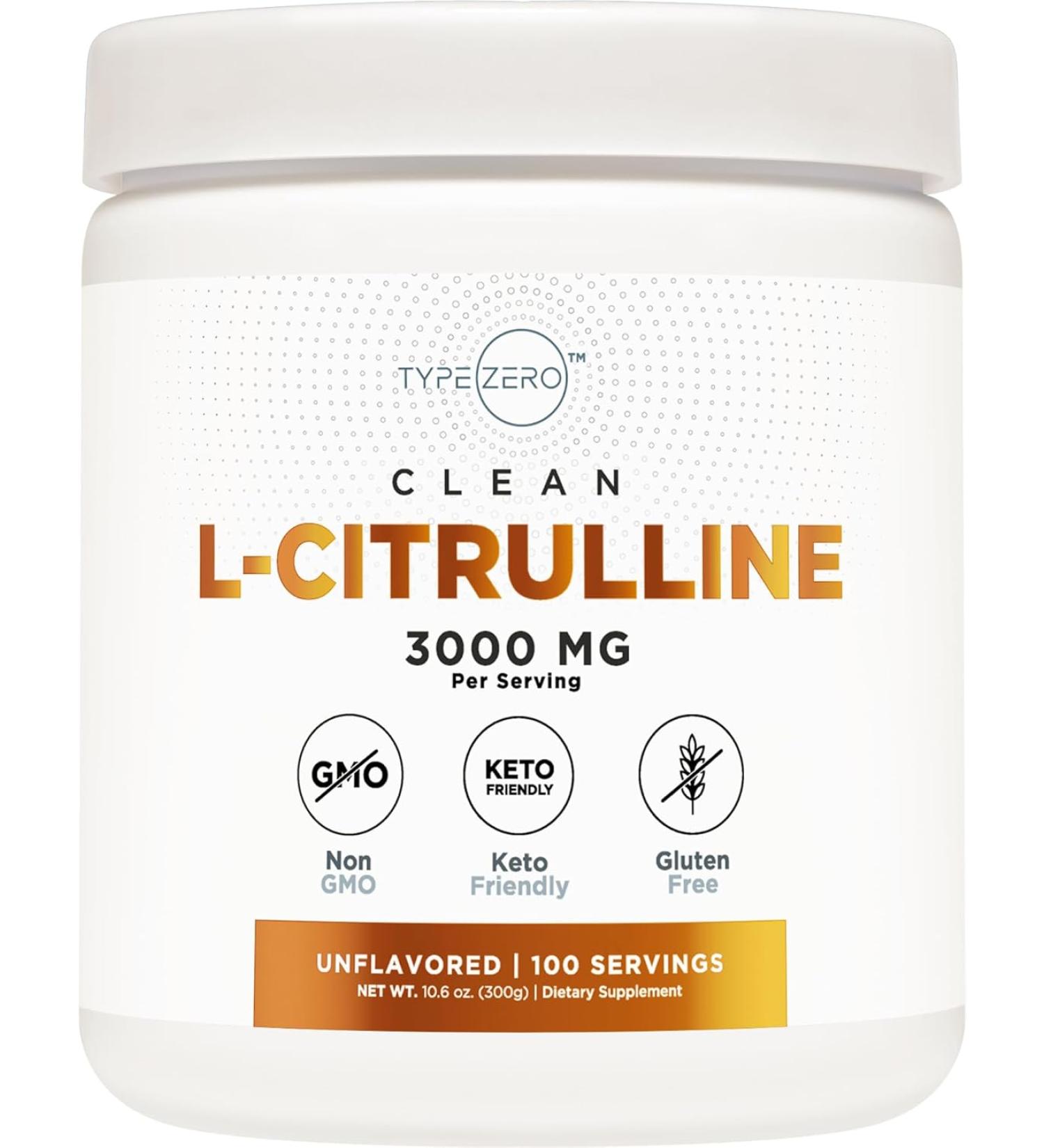 Type Zero Pure L-Citrulline Base Powder - 10.6 Oz. - Buy Online on GoSupps.com