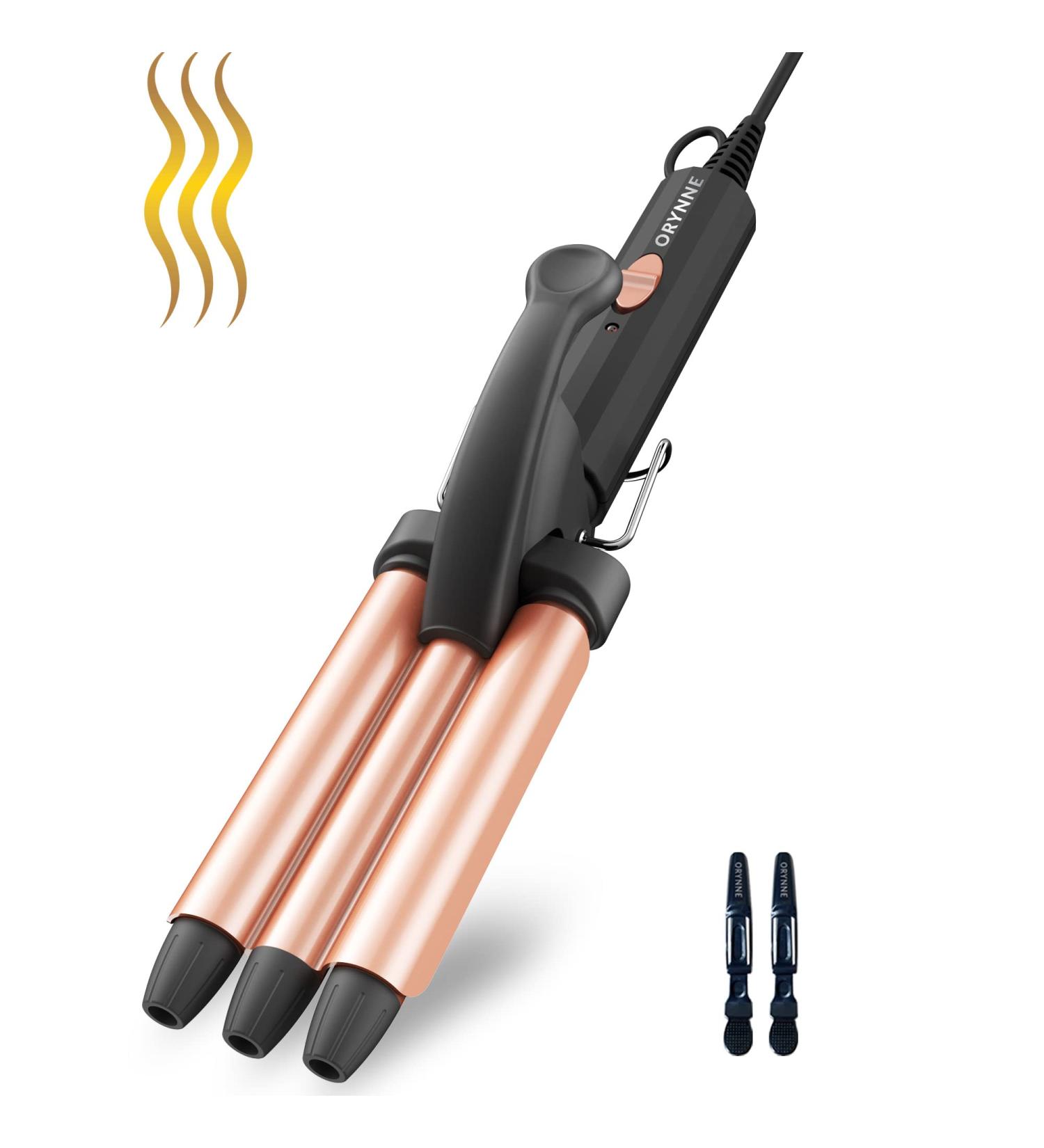 ORYNNE Small Hair Crimper 1/2 Inch Beach Waves Curling Iron Mini Hair Waver for Short & Long Hair Argan Oil Infused 3 Barrel Curling Iron Fast Heat Up Crimps Hair Iron Light Weight & Easy to Use - Buy Online on GoSupps.com