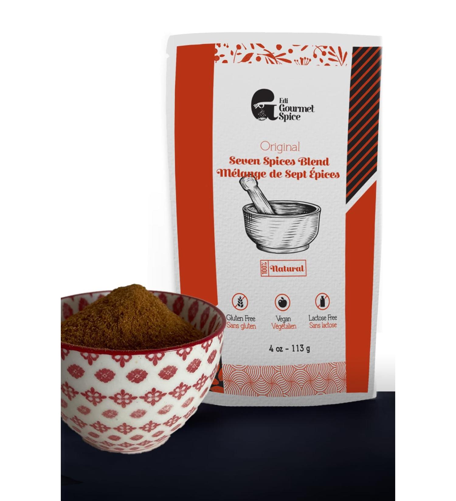 Edi Gourmet Spice Baharat Blend 4 oz - 113g Authentic Seven Spices Middle Eastern Baharat Seasoning with black pepper paprika cumin ginger cloves allspice and fenugreek. - Buy Online on GoSupps.com