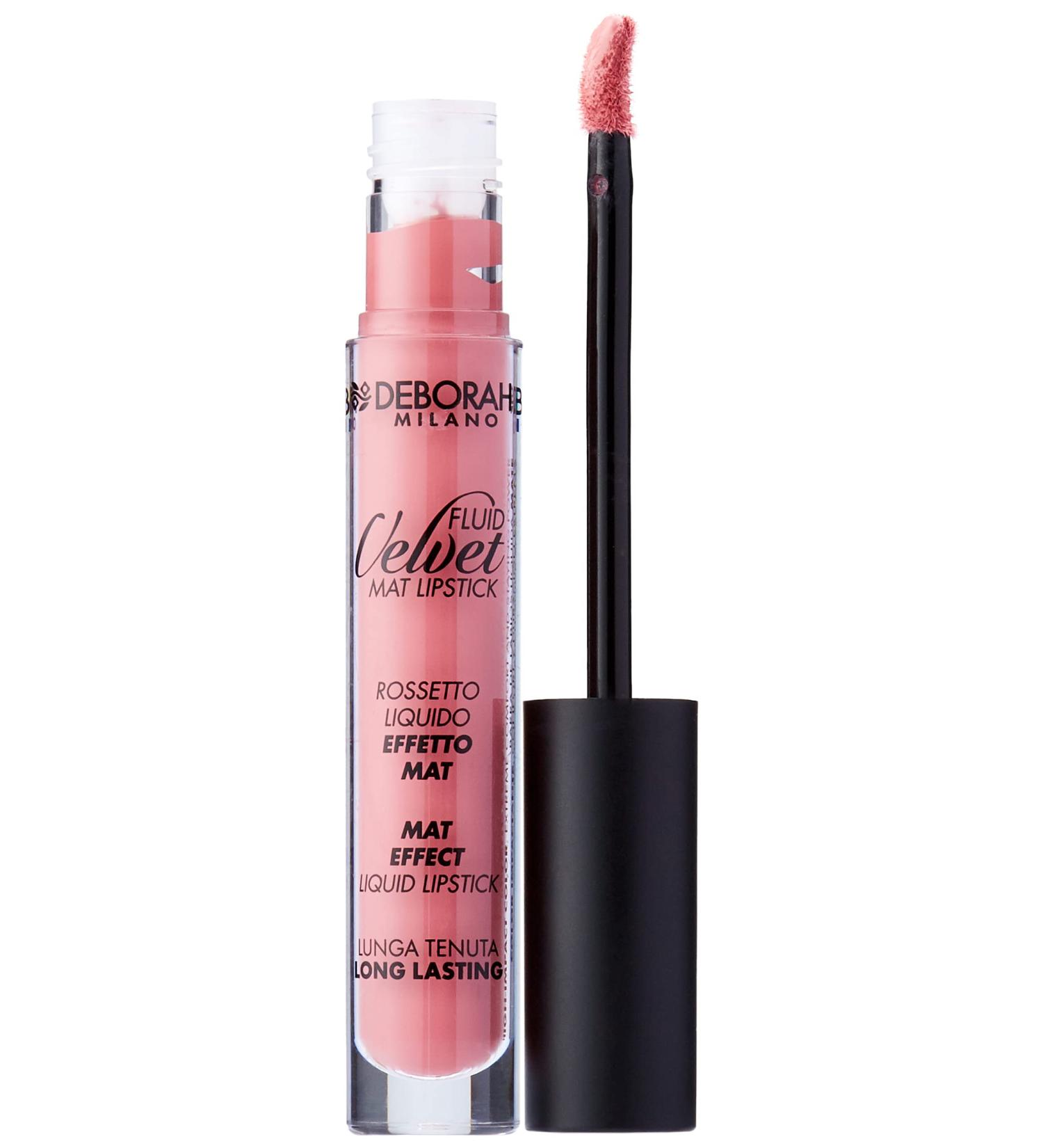 Deborah Milano Fluid Velvet Mat Lipstick No. 19 Light Mauve Long-lasting Liquid Lipstick for Soft Moisturized Lips | 4.5g - Buy Online on GoSupps.com