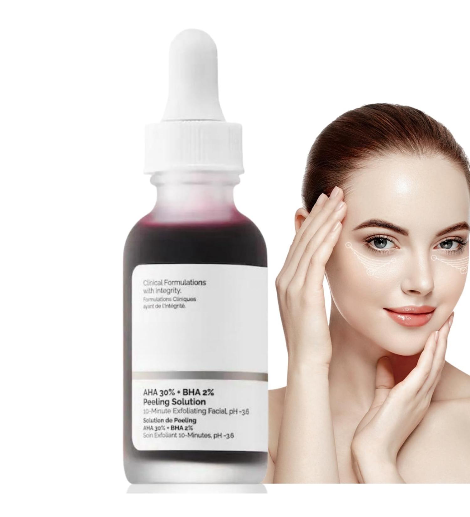 AHA 30%+BHA 2% Face Serum AHA Serum for Hydrated BHA Exfoliating Solution Hyalu B5 Serum AHA &BHA Serum to Reduce Fine Line and Minimise Pore Facial Serum Dark Spot Remover for Face Brightening Serum - Buy Online on GoSupps.com
