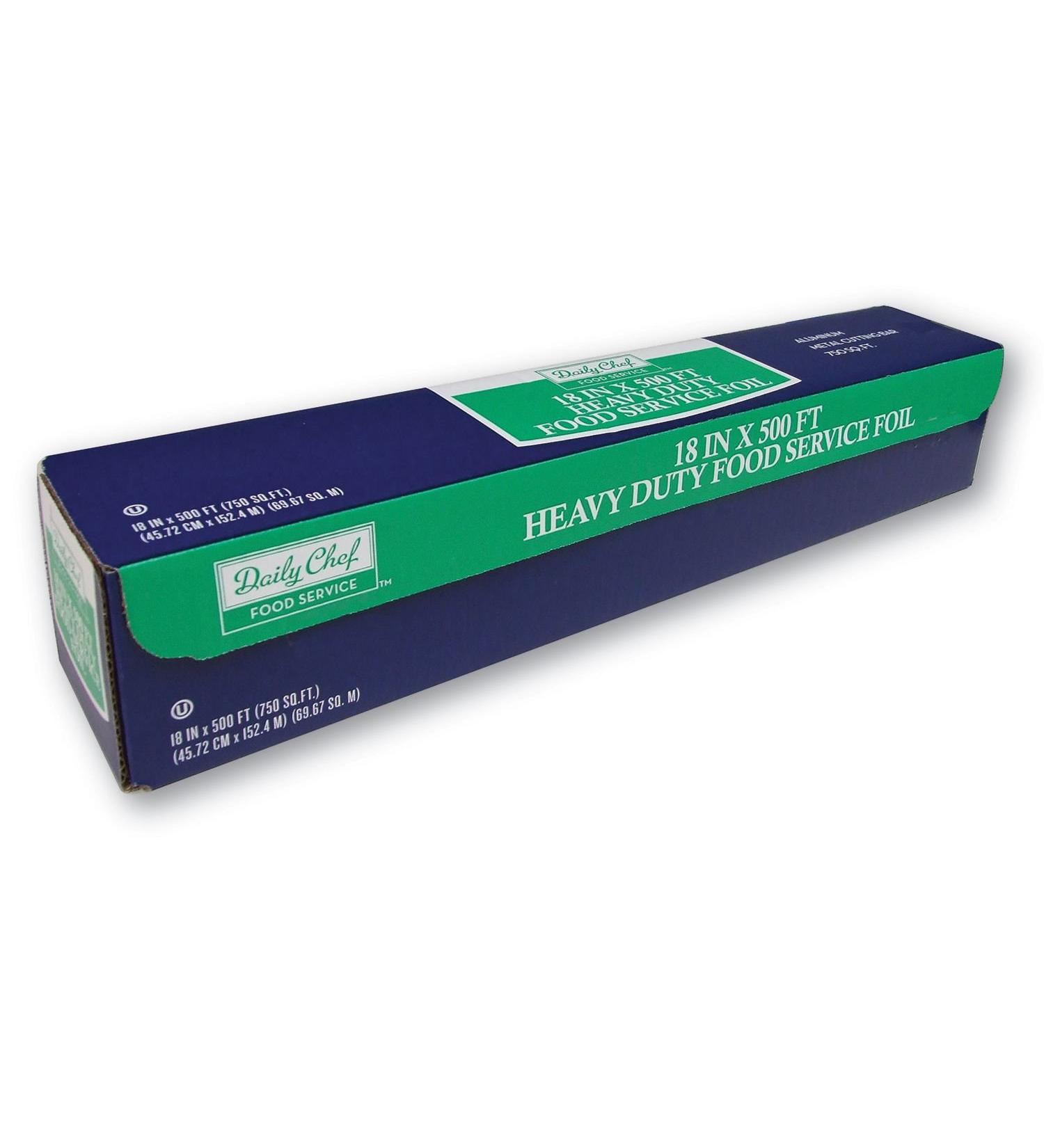 Heavy Duty Aluminum Foil For Food Service, BBQ & Catering - 18" x 500FT Roll 750 Sq Ft (Pack of 1)