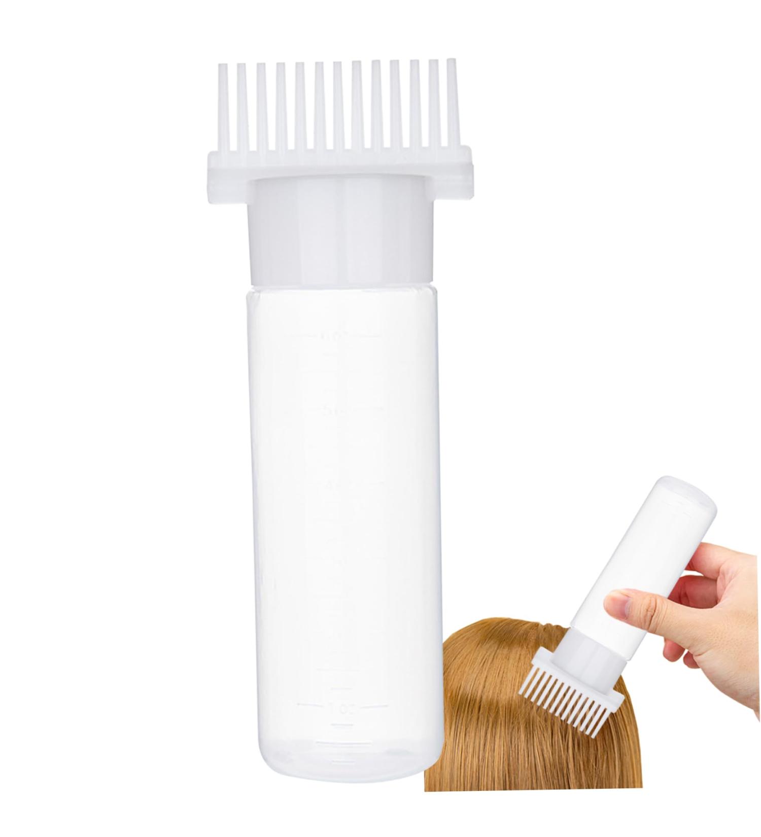 AOpghY Hair Oil Applicator Bottle 180ml Root Comb Applicator Bottle with Clear Scale and 13 Oil Outlets Hair Dye Bottle for Hair Care and Styling White Hair Supplies - Buy Online on GoSupps.com
