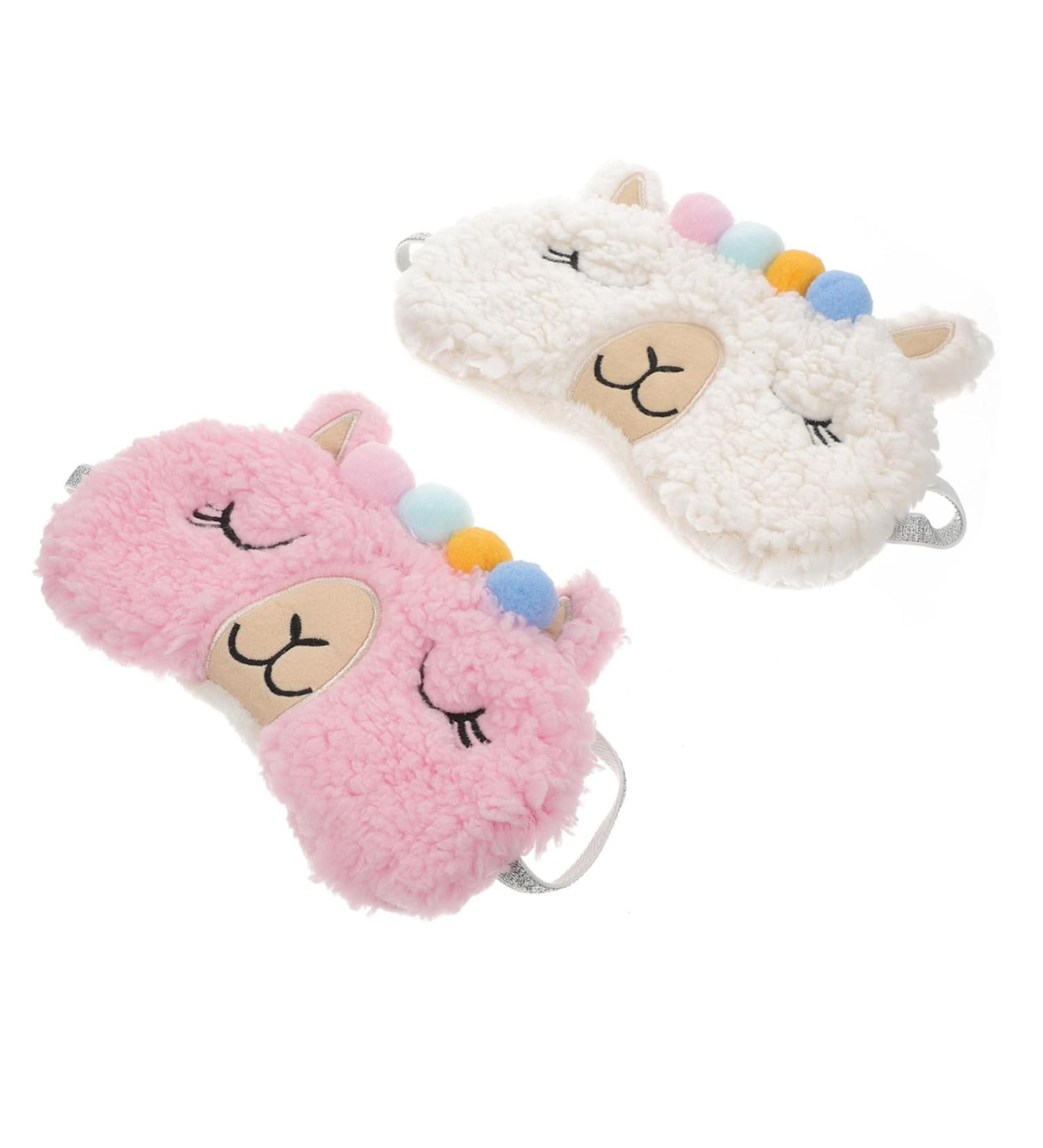 GLEAVI 4 Pcs Cartoon Eye Shade Yoga Eye Mask - Plush Light Blocking Sleep Masks for Comfort | 3D Eye Cover for Kids - Assorted Colors - Buy Online on GoSupps.com