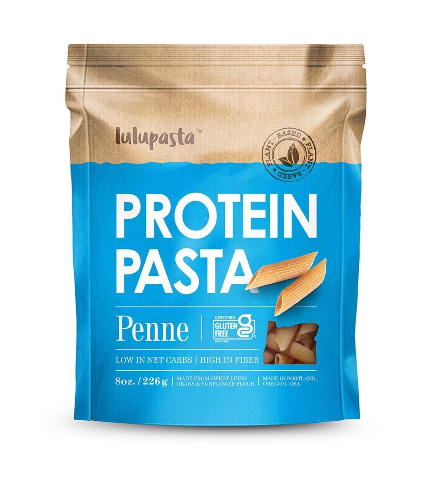 High Protein Pasta 19g Made with Lupin Flour & Sunflower Flour 4g Net Carb Gluten Free Keto Pasta Low Carb Pasta Lupin Pasta by lulupasta (Penne 1 Pack) 8 Ounce (Pack of 1) - Buy Online on GoSupps.com