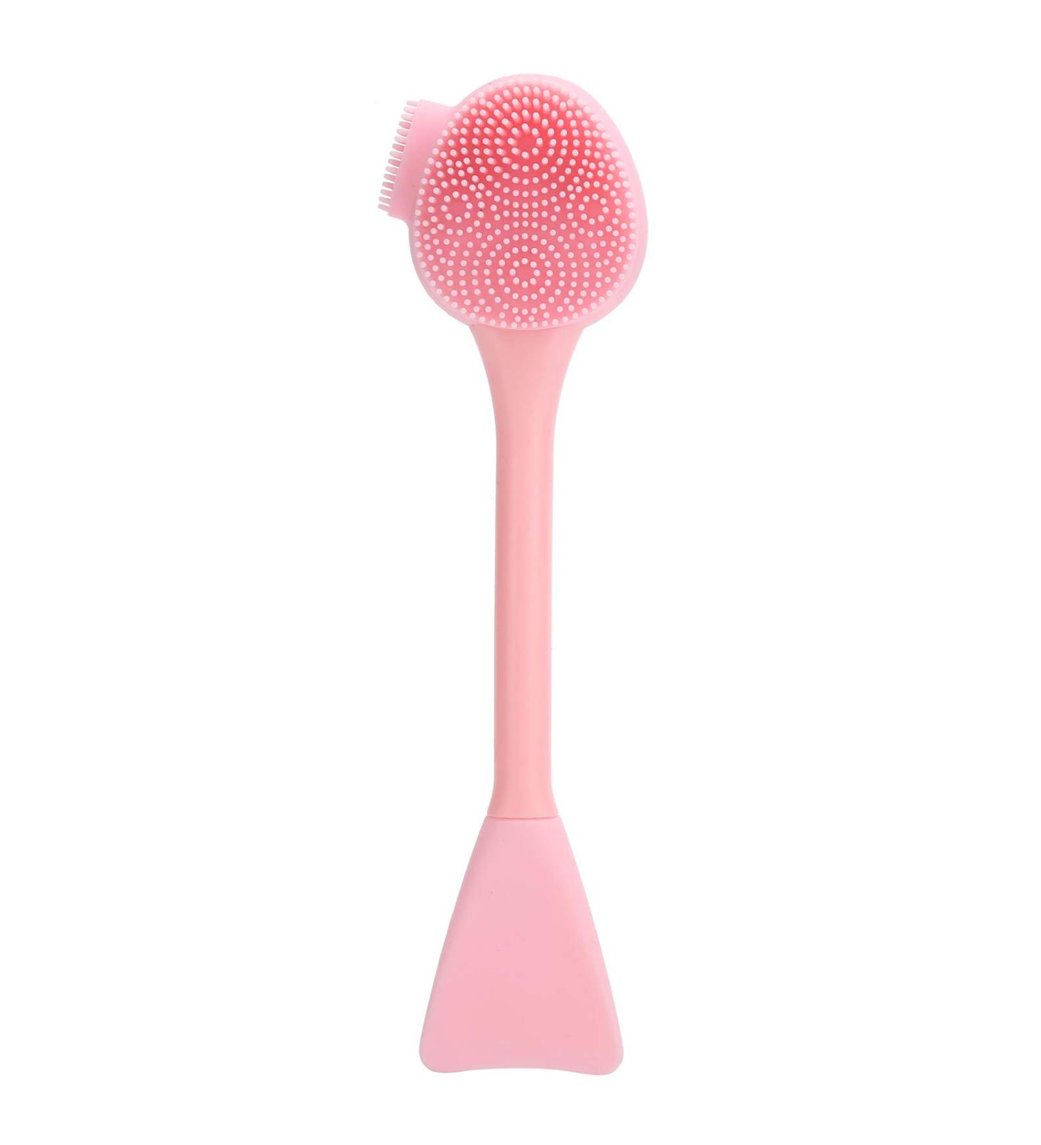 Silicone Facial Mask Cleansing Brush - Soft Deep Clean for Blackheads | Comfortable Handle in Pink - Buy Online on GoSupps.com
