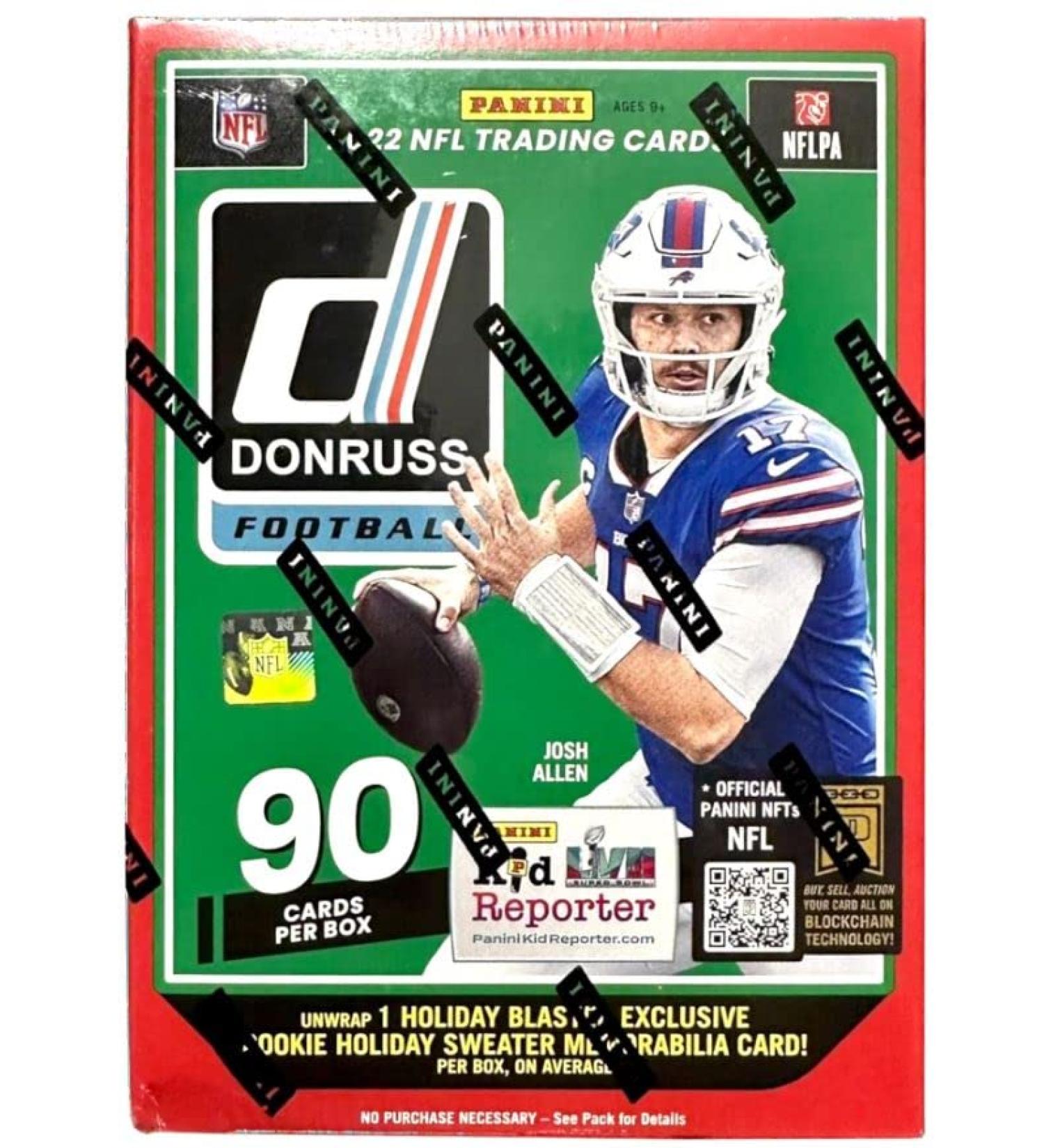 2022 Panini Donruss Football Holiday Trading Cards Blaster Box (90 Cards/Box)