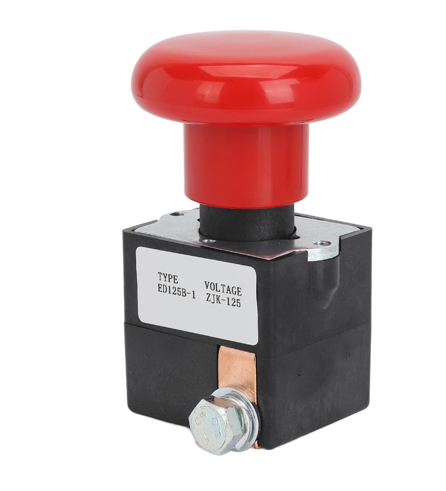 Emergency Push Button Switch Reliable Easy Operation 0.7 to 1.1Ue Emergency Stop Switch Stable Rapid Response for Electric Stacker Forklift Pallet Car (125A) - Buy Online on GoSupps.com