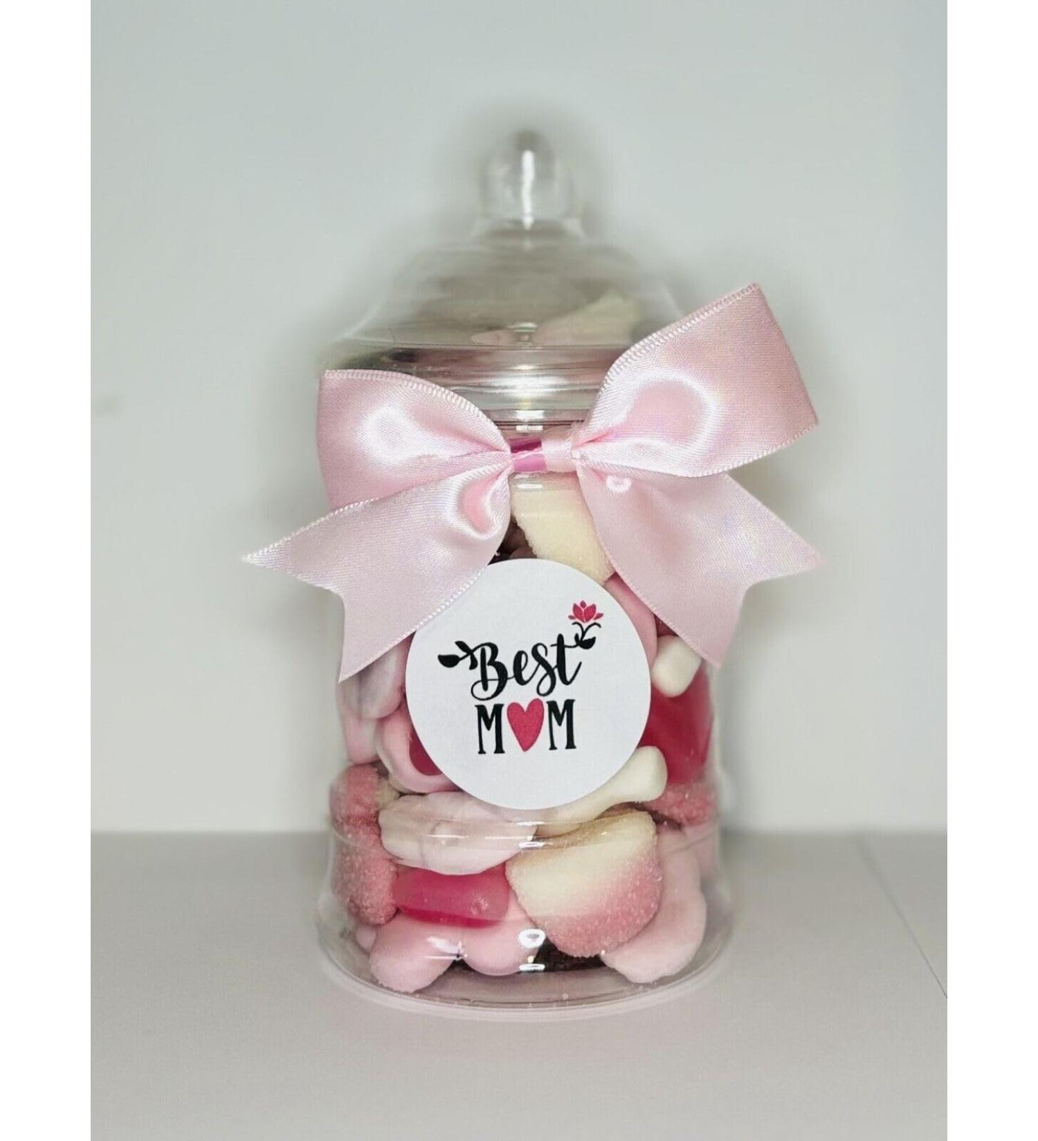 Best Mum Filled Pink Pick N Mix Gummy Sweet Victorian Jar Gift Present 380ml - Buy Online on GoSupps.com