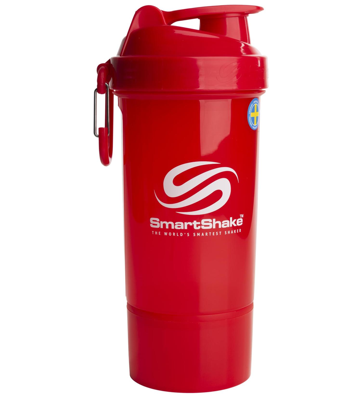 Smartshake O2GO ONE 800ml Protein Shaker Bottle - BPA Free Leakproof Lid Red - Unisex Fitness Accessory - Buy Online on GoSupps.com