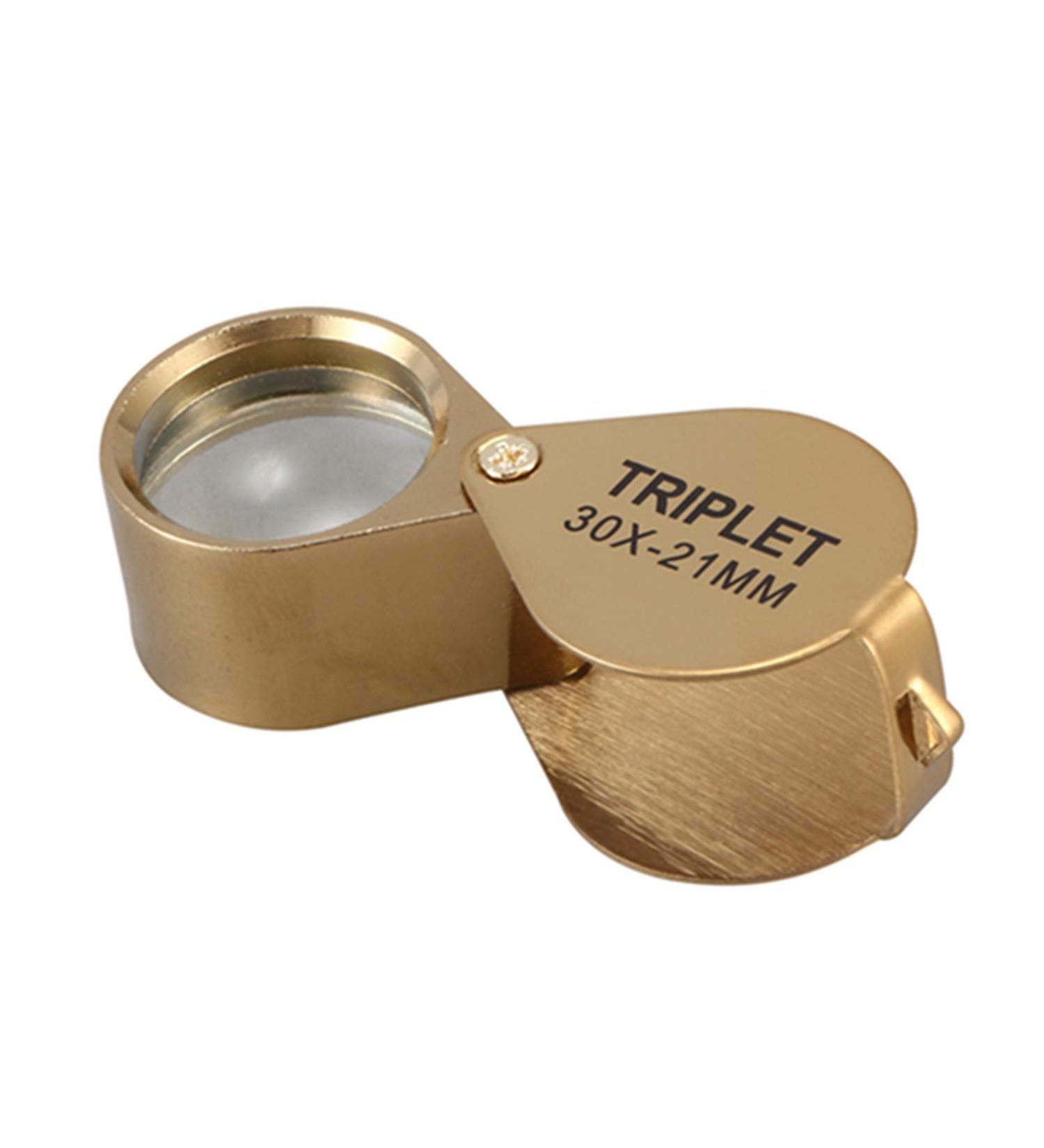 Plauauyt Portable 30X Power 21Mm Jewelers Magnifier Foldable Gold Eye Loupe Jewelry Magnifying Glass - Buy Online on GoSupps.com