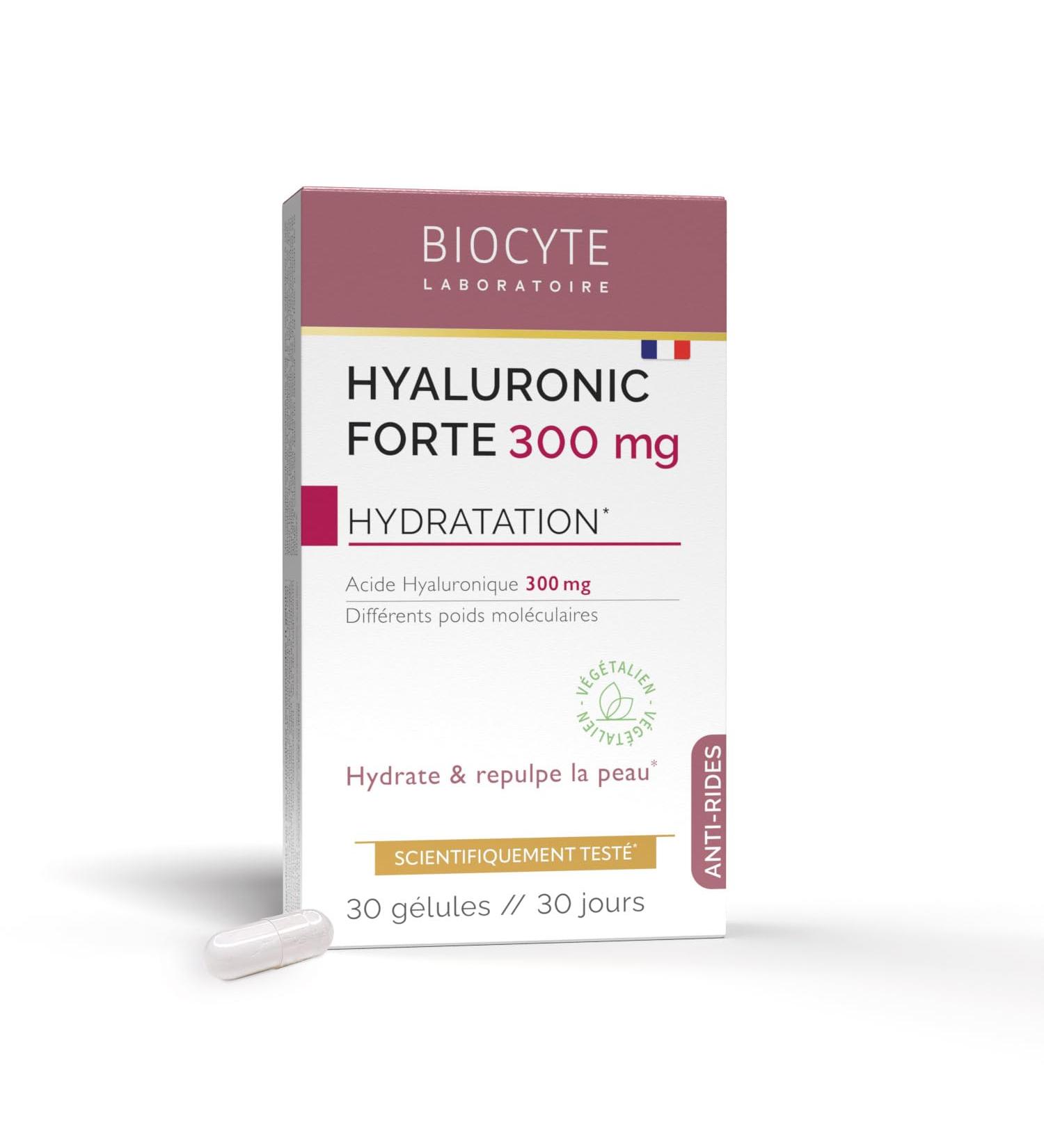 BIOCYTE Hyaluronic Forte - Anti-Aging & Skin Hydration Supplement - Hyaluronic Acid - 30 Capsules - 1 Month Program - Buy Online on GoSupps.com