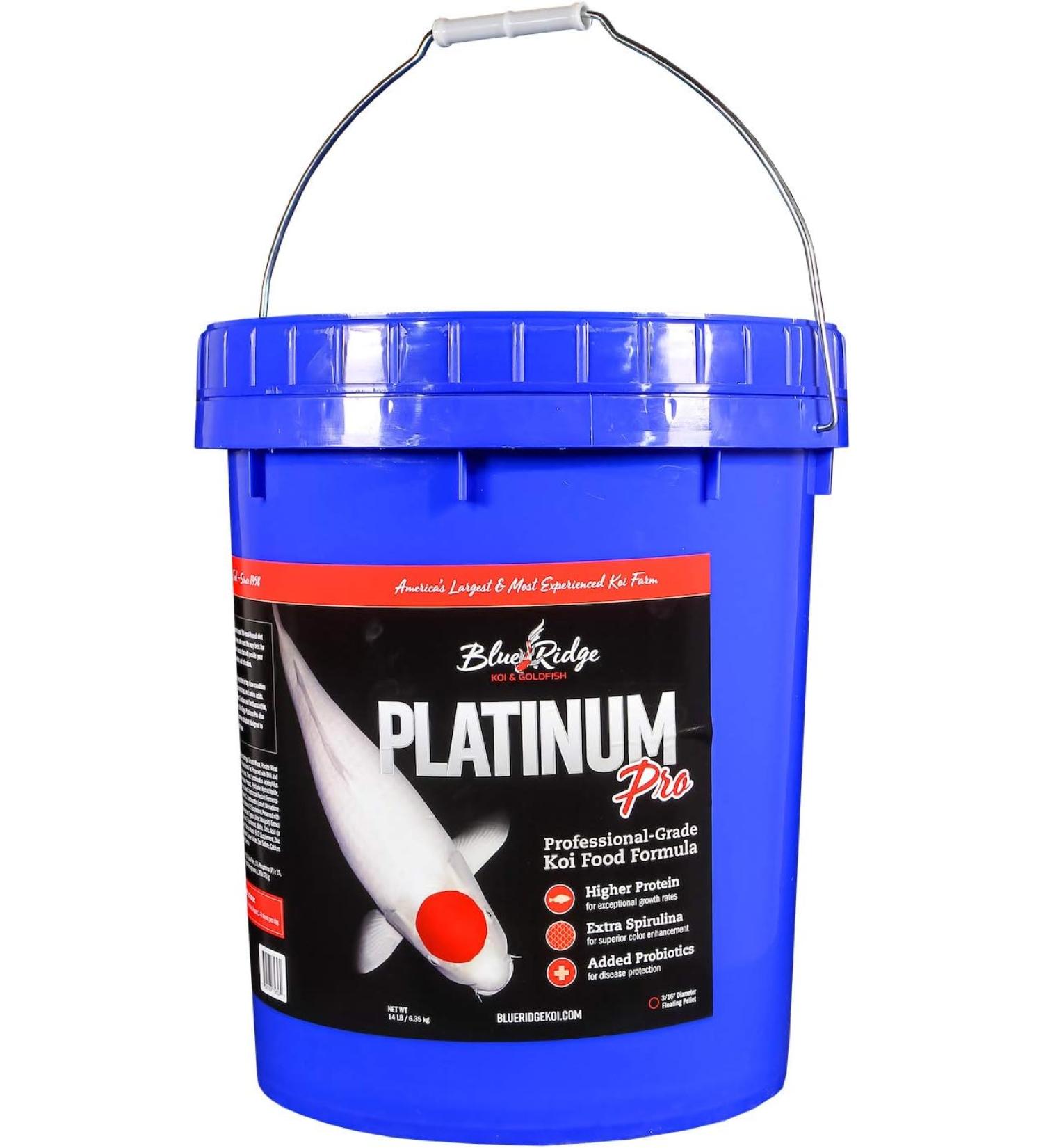 Blue Ridge Platinum Pro Koi & Goldfish Fish Food - 14 LBS | High Quality Nutrition - Buy Online on GoSupps.com