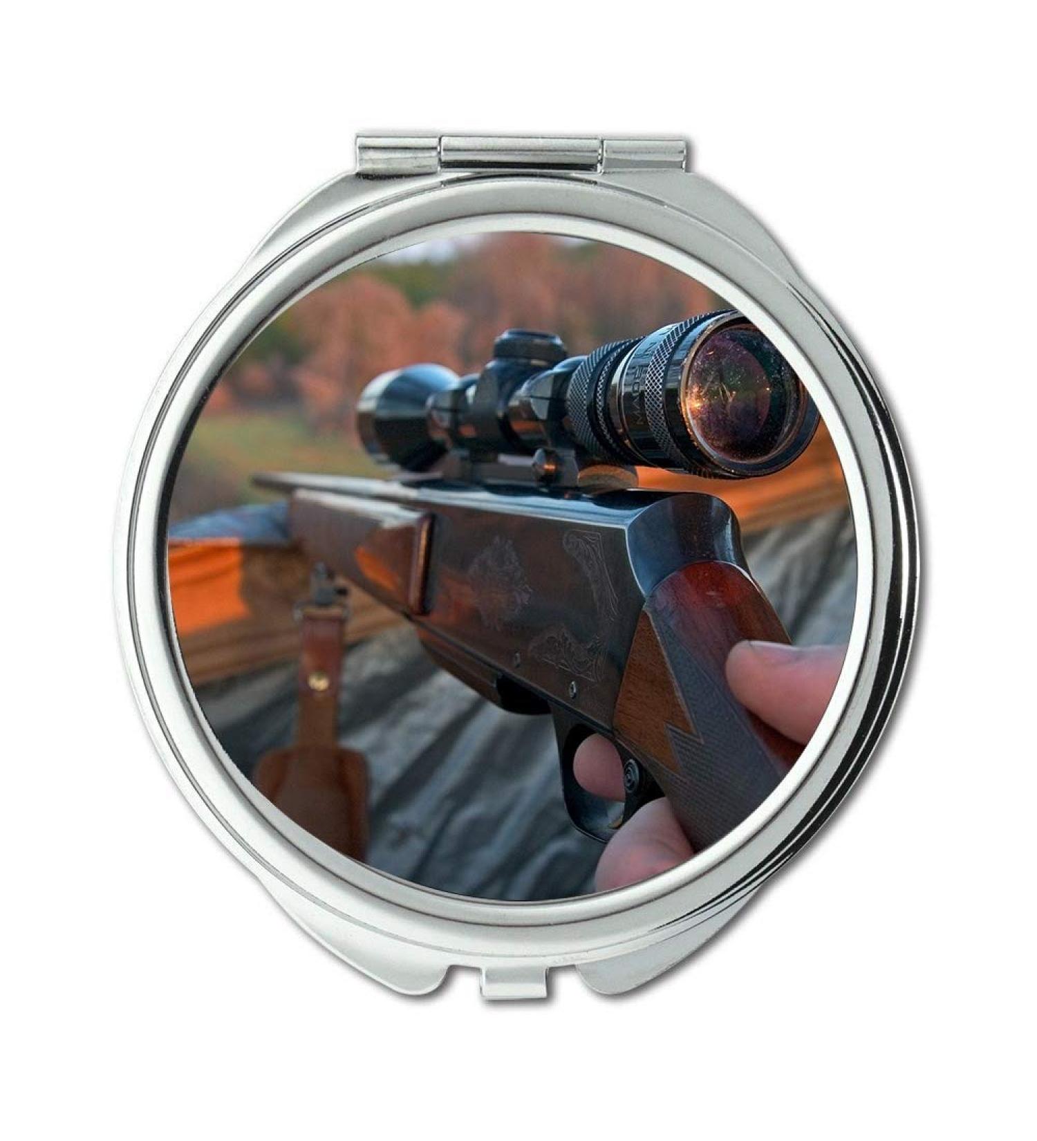 Mirror makeup mirror pistol bullets Round Mirror rifle scope pocket mirror portable mirror - Buy Online on GoSupps.com