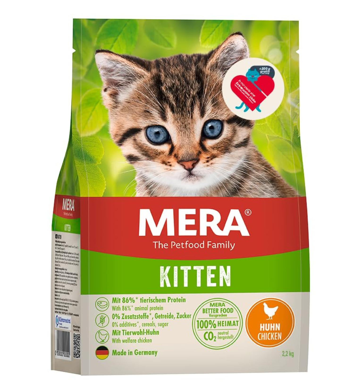 Mera Cat Kitten Chicken Advantage Pack 2.2kg - Grain-Free Dry Food for Adolescents with High Meat Content - Buy Online on GoSupps.com