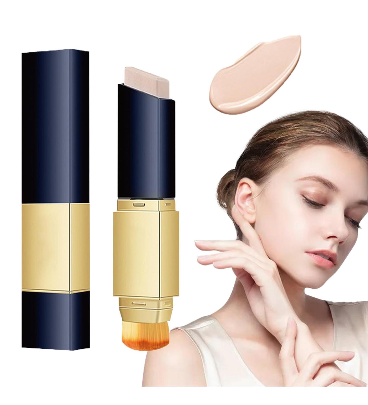 Double-sided concealer with brush Long-lasting waterproof concealer Long-lasting makeup full concealer stick Multifunctional concealer Double-sided makeup brush foundation concealer Natural - Buy Online on GoSupps.com