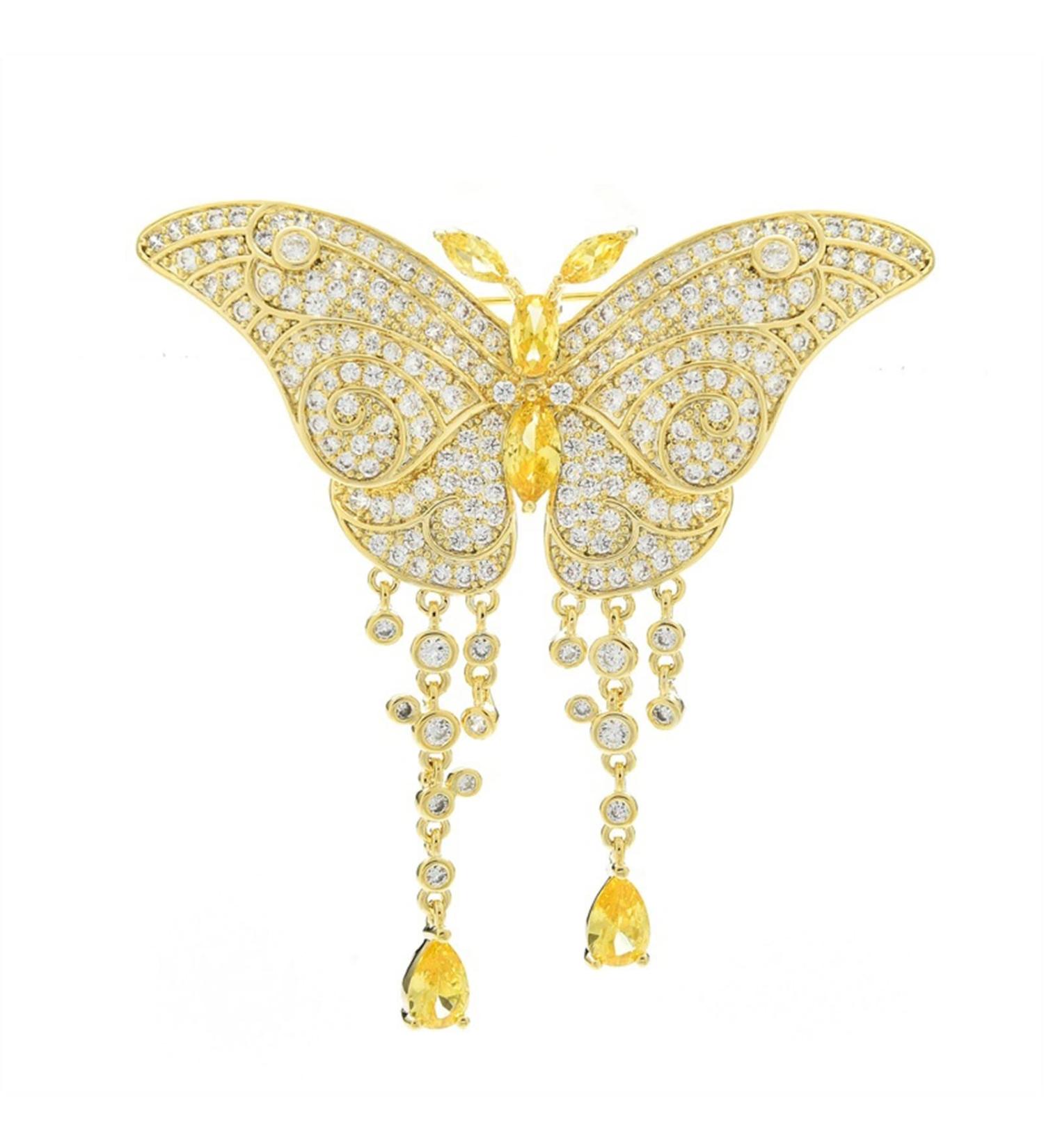 Pin Jewelry Gifts for Women Ladies Fashion Accessories Ladies Elegant Fringed Butterfly Brooch Classic Party Brooch Butterfly Shaped Brooch Brooches & Pins - Buy Online on GoSupps.com