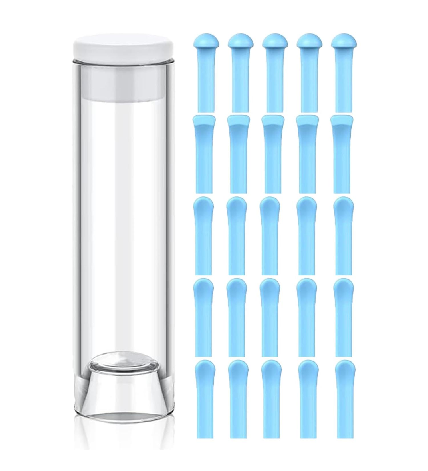 GUJI Ear Wax Removal - Blue Rubber Tip Ear Cleaner Set with 25 Replacement Ear Spoons | Original Accessories for Effective Ear Hygiene - Buy Online on GoSupps.com