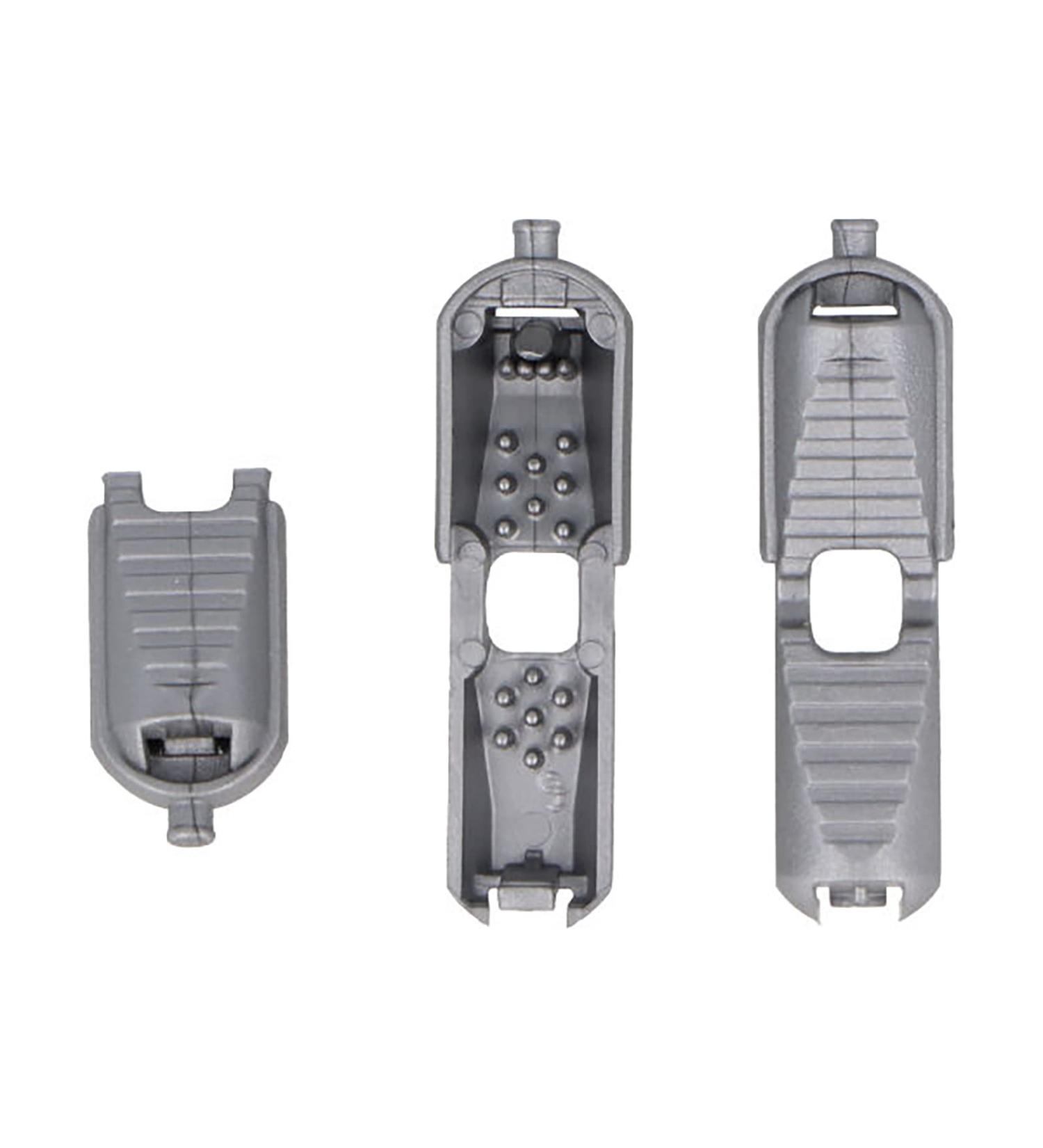 Buy 10 Cordel Ends - Corrugated Plastic Endpieces in Various Sizes & Colors | 17x9x8mm Silver Gray - Fast International Shipping - Buy Online on GoSupps.com