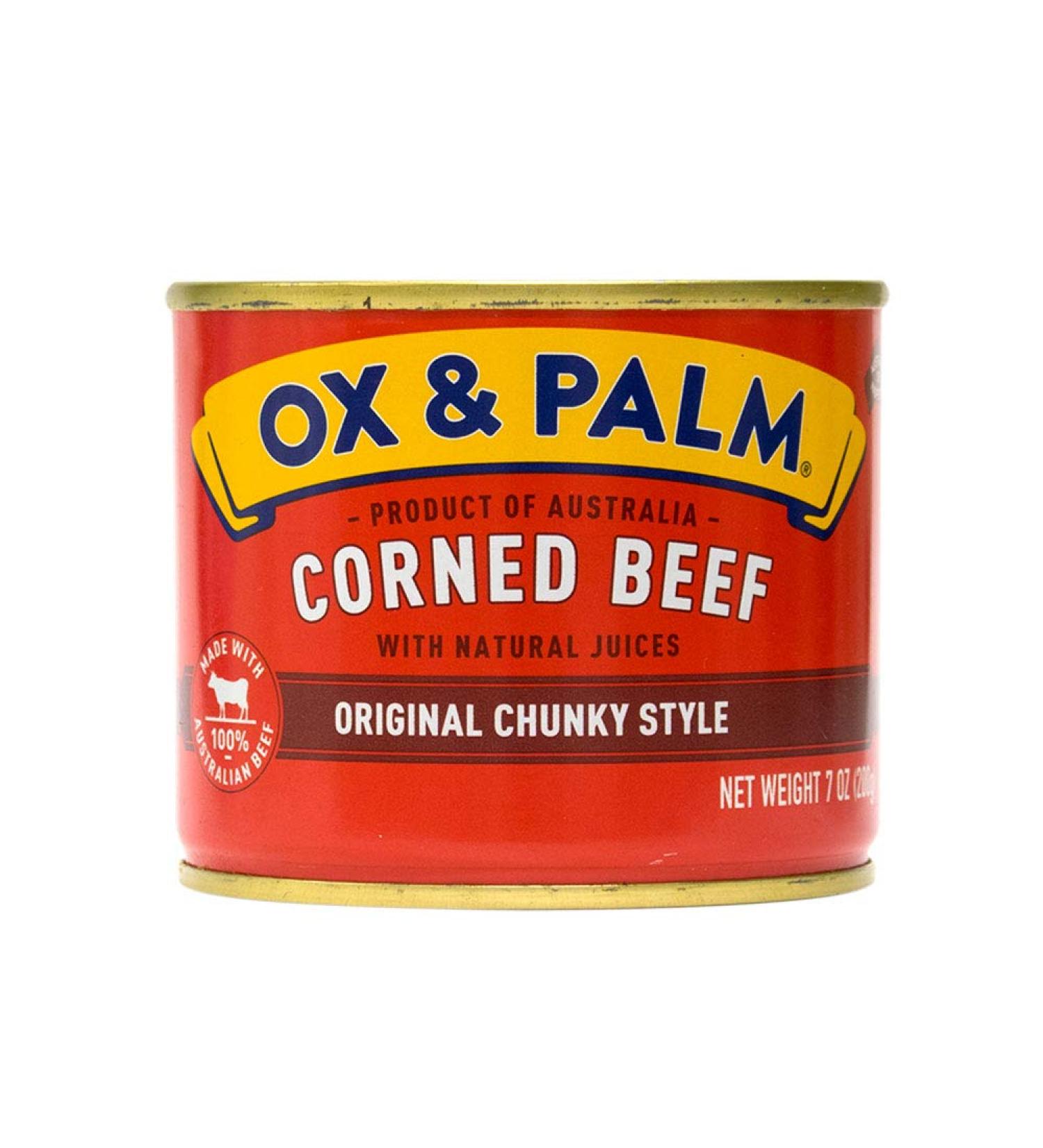 Ox & Palm Corned Beef, Original Chunky Style, 7 Ounce (Pack of 1) Original Chunky 7 oz (Pack of 1)