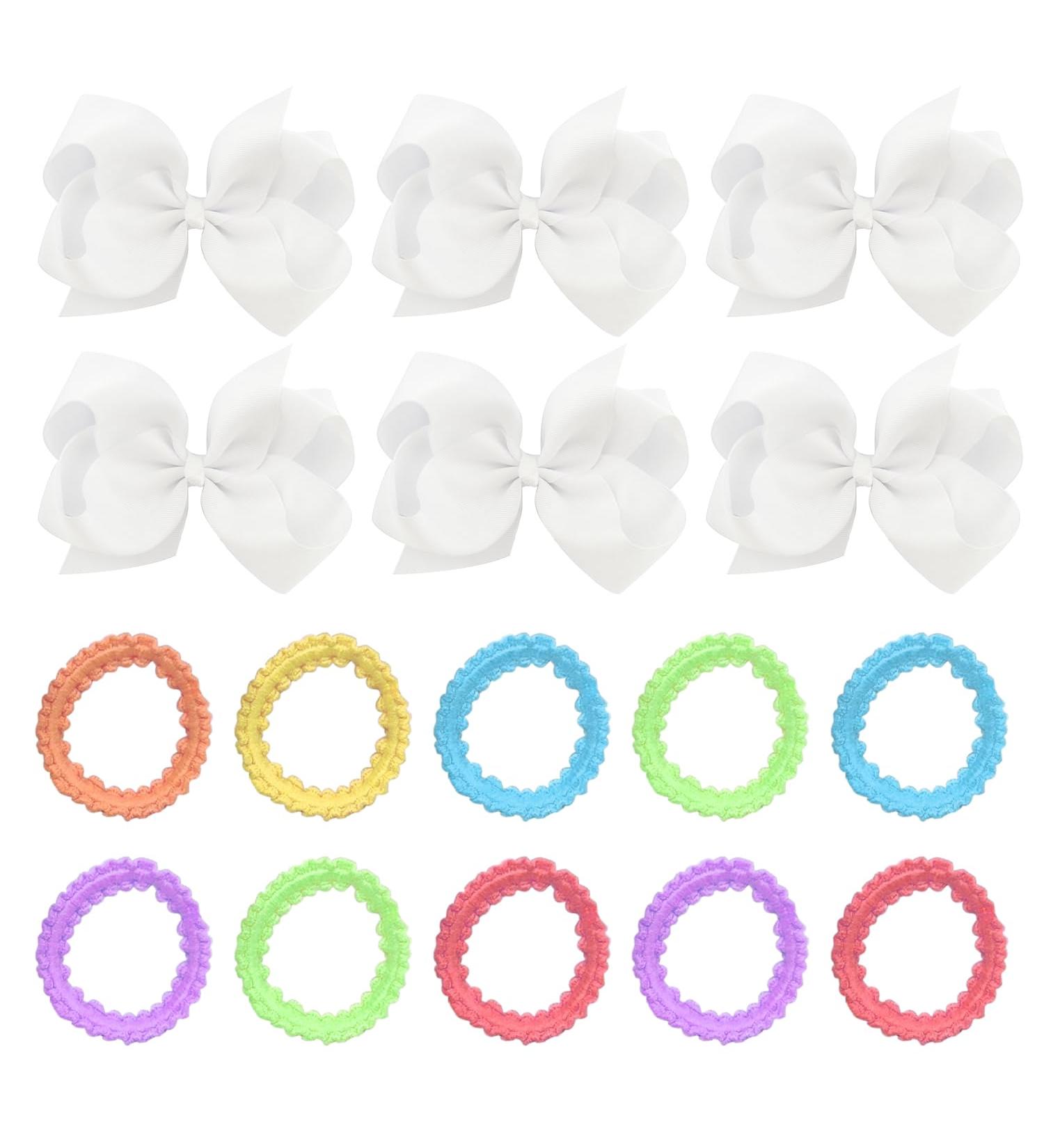 6 Pieces Of Bow Hair Clips 10 Pieces Of Skirt Hair Ties Flower Headbands Children'S Hair Accessories Bow Clips Fashionable Hair Clips Hair Clips And Headbands - Buy Online on GoSupps.com