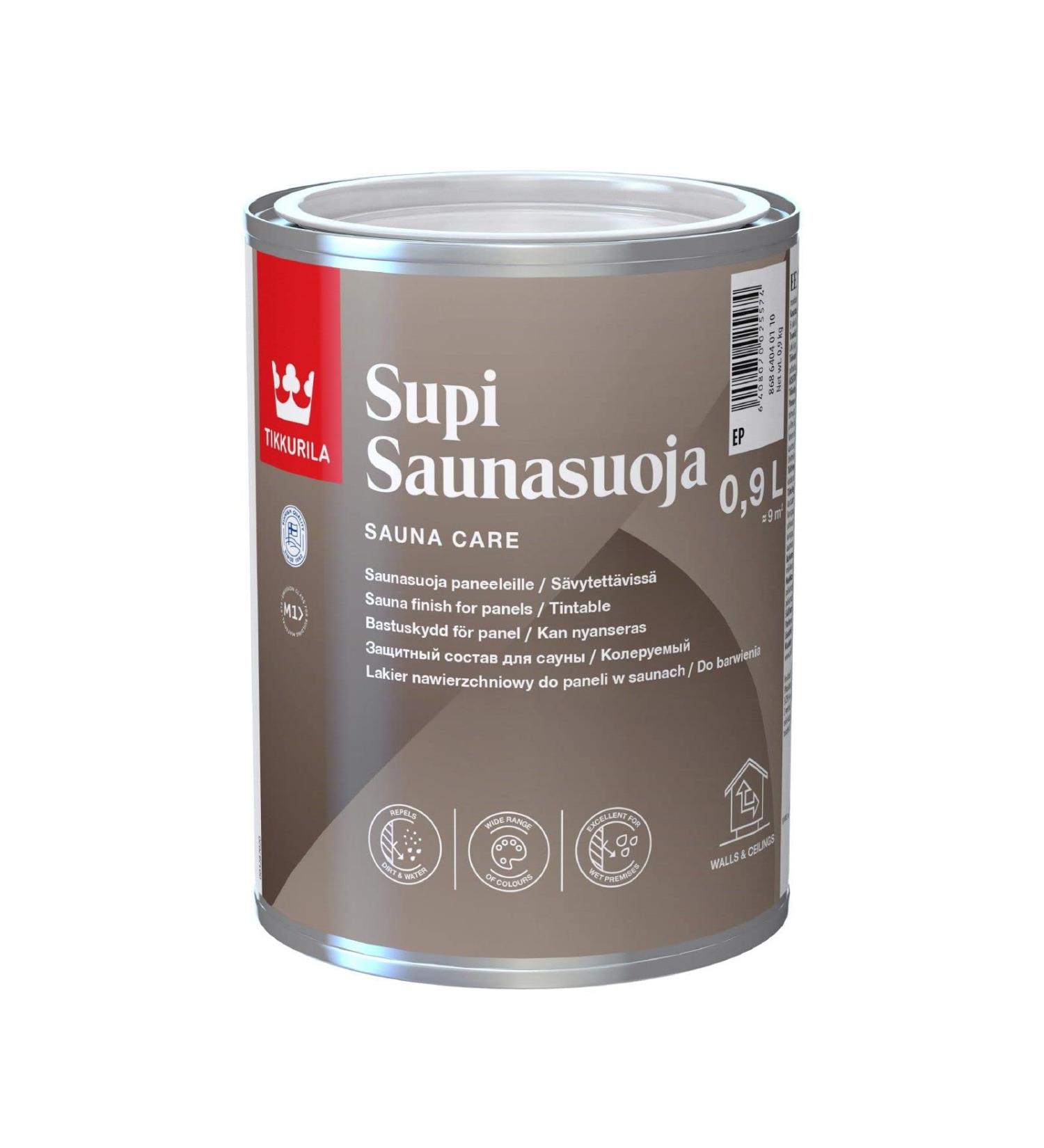 Tikkurila Supi Saunasuoja 900 ml - Premium Sauna Protection | International Shipping Available - Buy Online on GoSupps.com