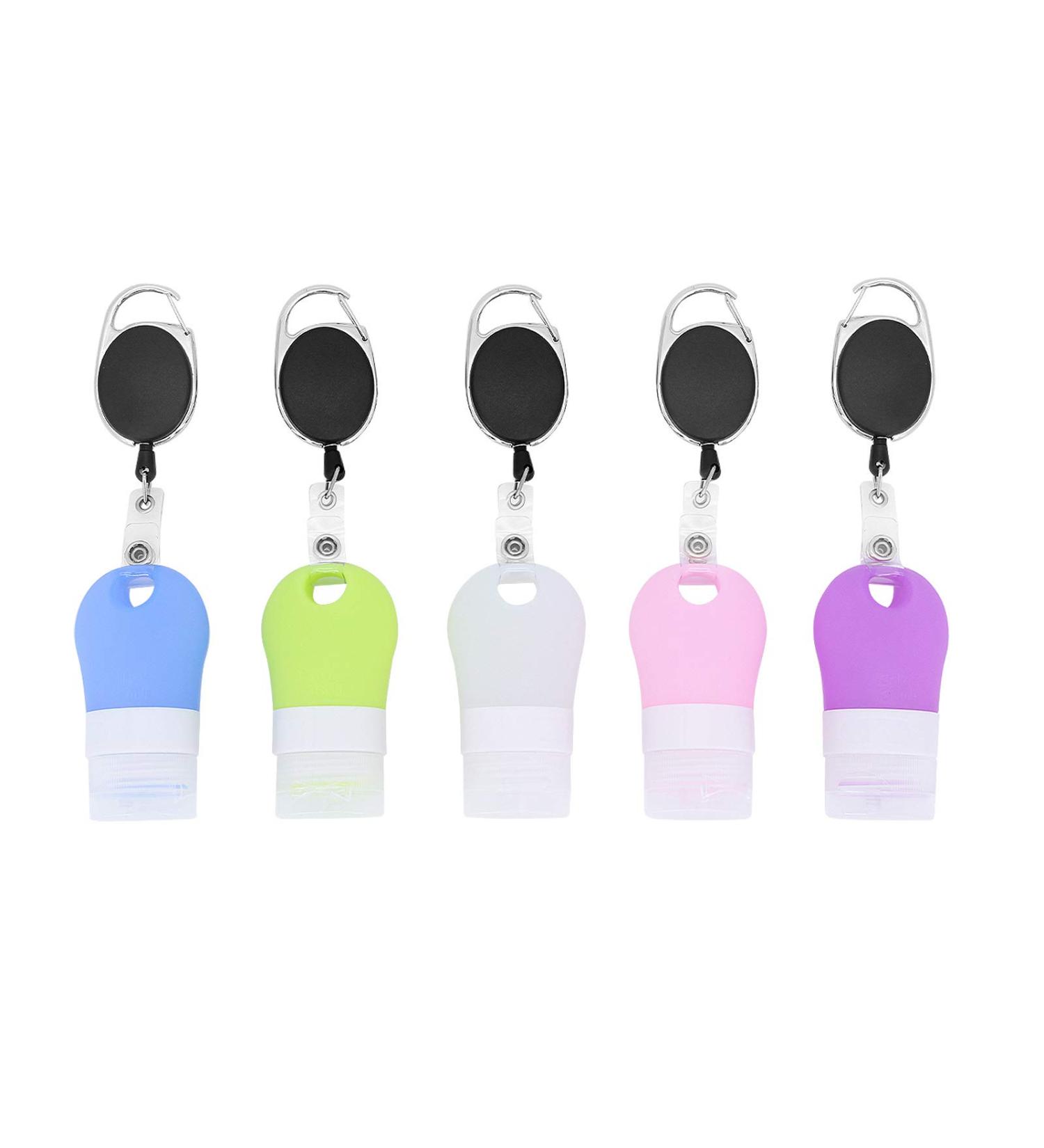 Buy 5-Part Silicone Travel Bottle Set - Leak-Proof Portable Refill Bottles with Carabiner | Perfect for Liquid Soap & Toiletries - 38 ml - Buy Online on GoSupps.com