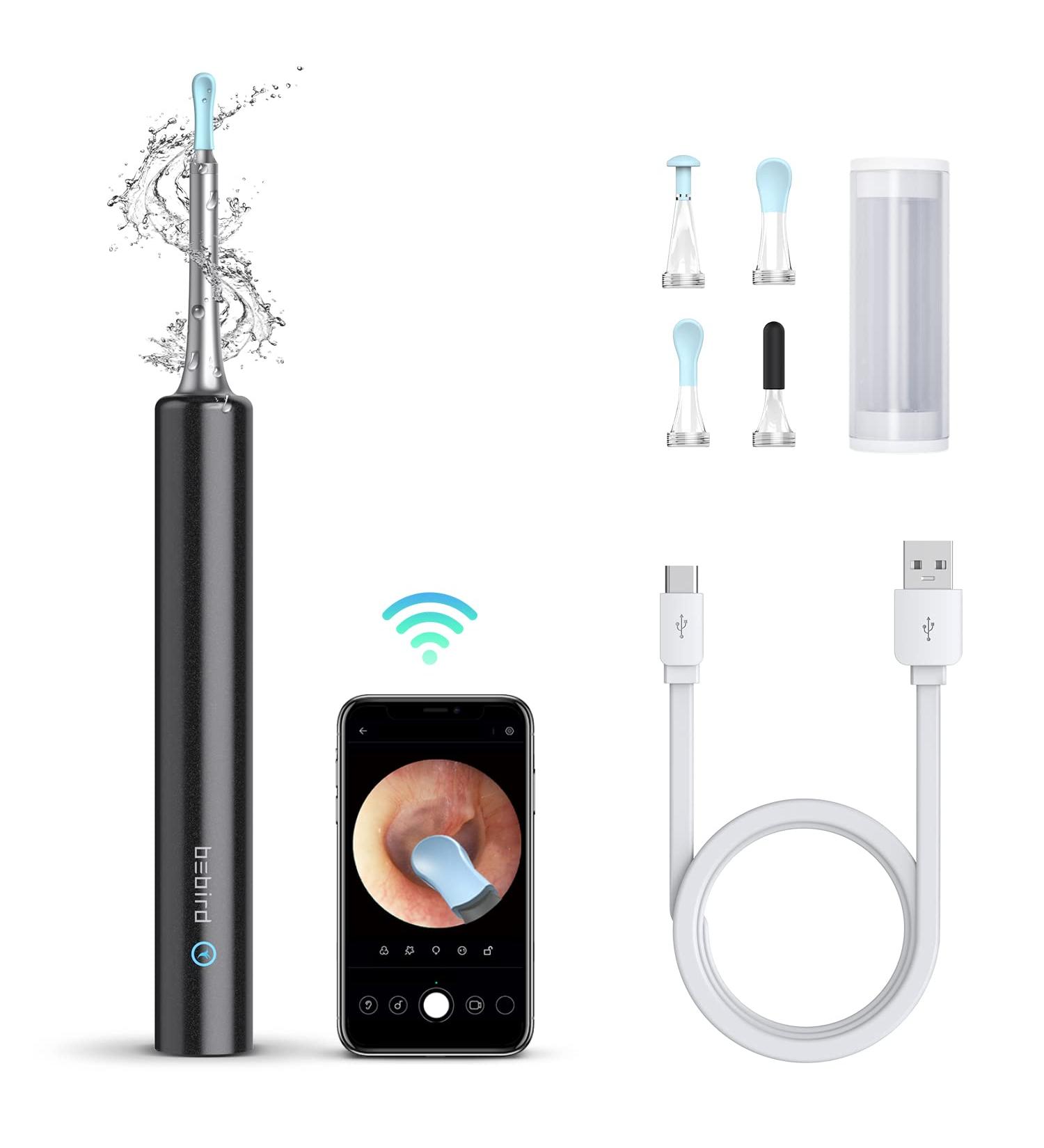 BEBIRD C3 Ear Wax Removal Tool with 1080P HD Otoscope & 6 LED Light | Ear Cleaner & Camera Kit for iOS/Android - Black - Buy Online on GoSupps.com