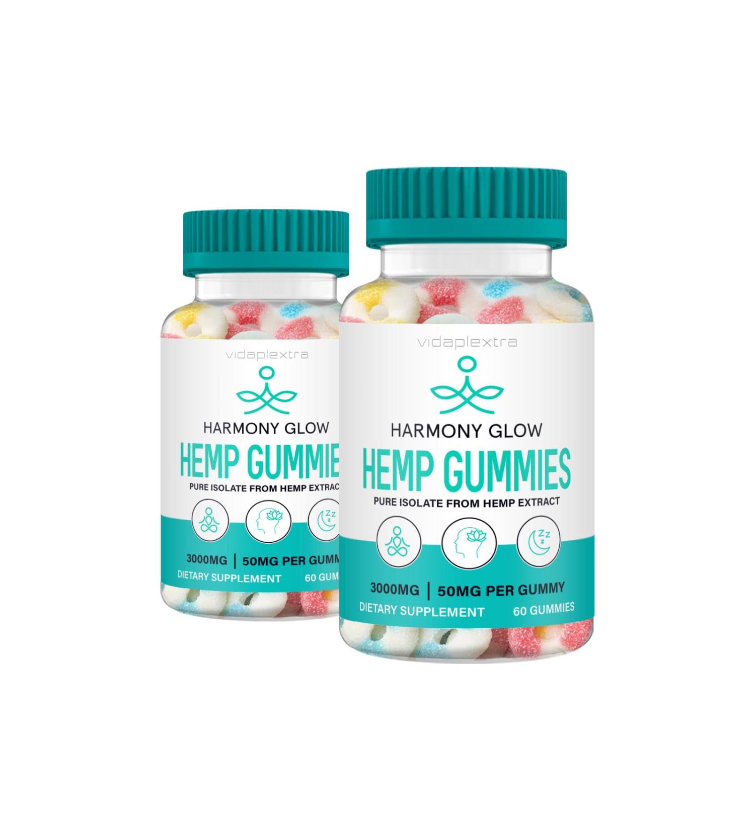 Harmony Glow Gummies - Harmony Glow Hemp Gummies (2 Pack 120 Gummies)