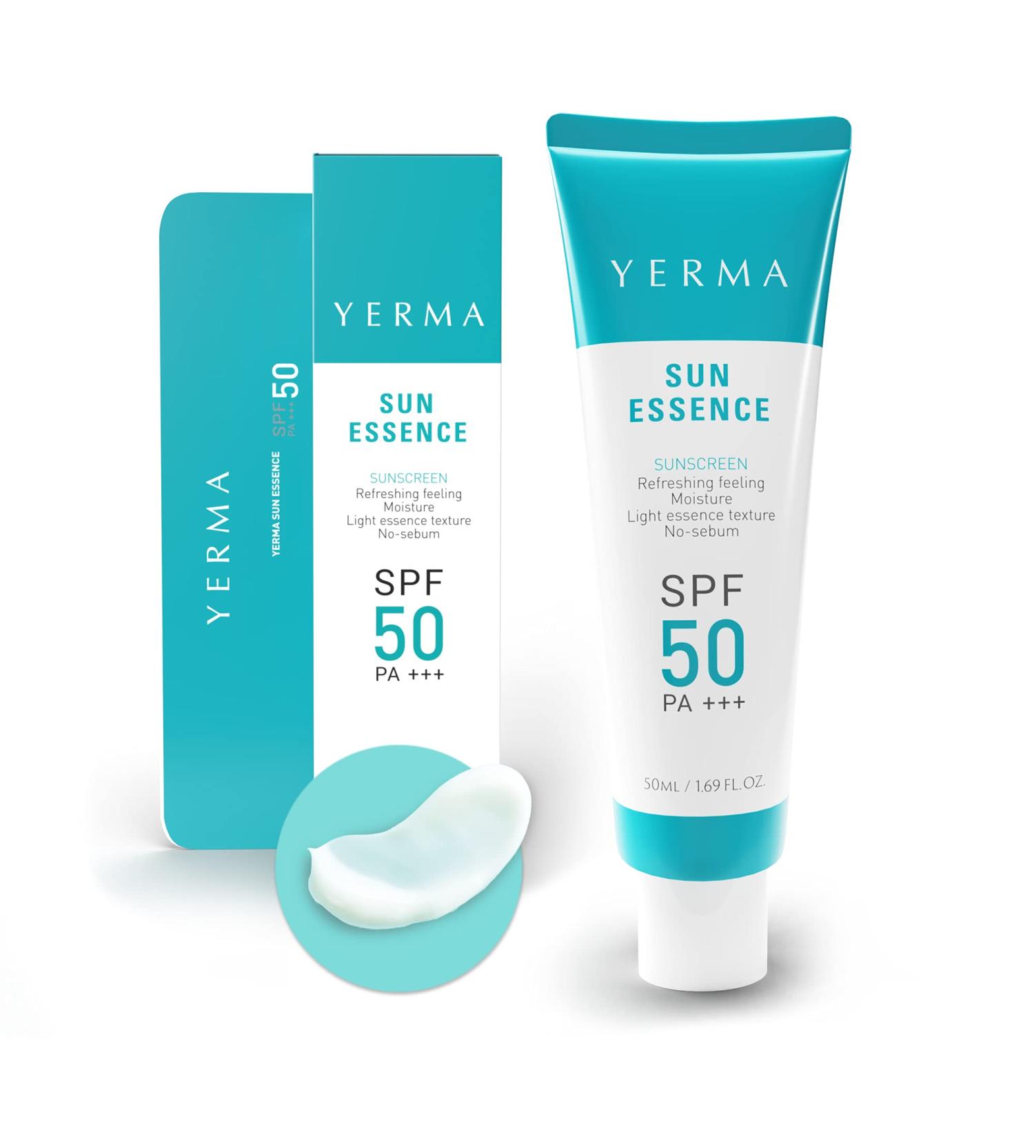 YERMA Face Sunscreen Primer Essence SPF50+/PA+++ 1.7oz - Daily Care Light Essence Sun Cream - Buy Online on GoSupps.com
