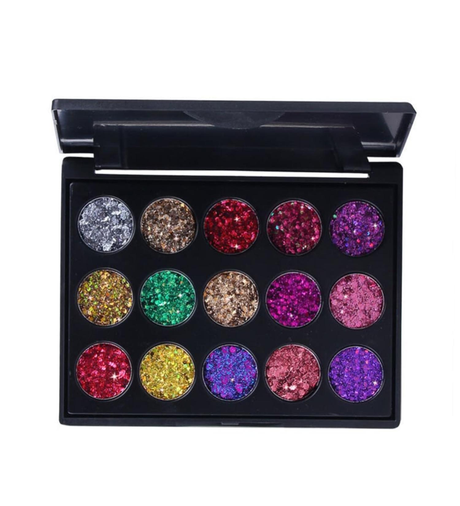 Beavorty 15 Eyeshadow Eye Shadow Palettes Makeup Palette Diamond Sequins 1 count (Pack of 1) As Shown - Buy Online on GoSupps.com