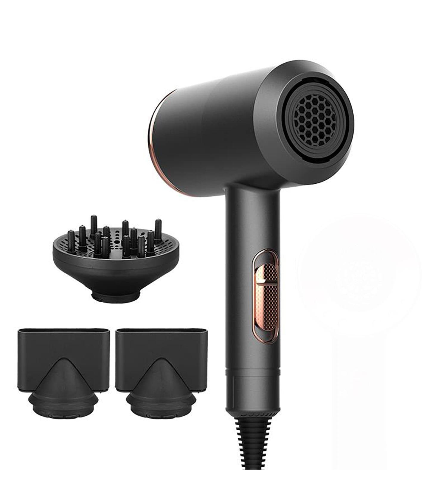Portable Travel Hair Dryer 1800w Ionic Hair Dryer with 3 Styling Nozzles and Bass Noise Reduction for Smooth Operation Gentle Care of Hair for Home Travel Dormitory - Buy Online on GoSupps.com