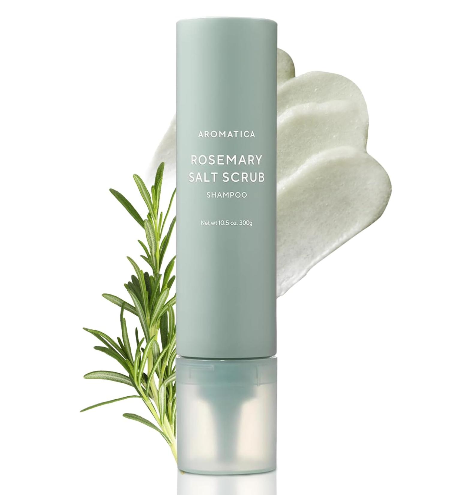 AROMATICA Rosemary Salt Scrub Shampoo Hair Loss Shampoo with Rosemary Scalp Oil Scalp Exfoliator with Salt Scrub for Oily Scalp | Sulfate Free - 10.5 Oz - Buy Online on GoSupps.com