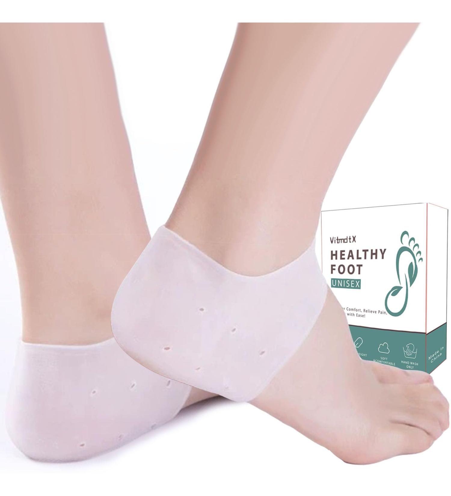 Buy Heel Protectors & Plantar Fasciitis Relief Gel Cups Cushions for Blisters Cracked Feet & Spurs Soft Support for Men & Women - Buy Online on GoSupps.com
