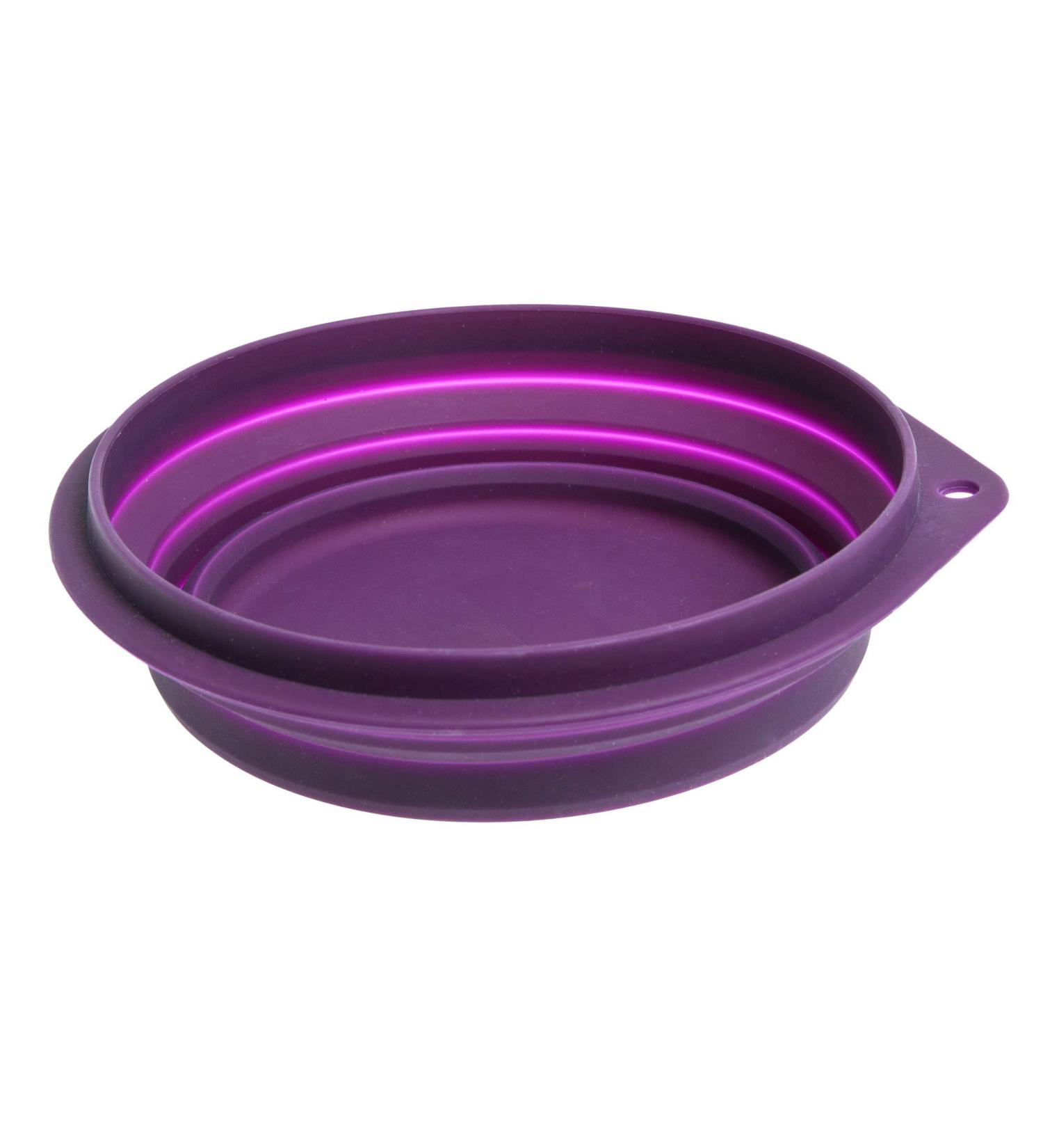 Buy Karlie Silicon Travel Bowl 1000ml - Foldable Purple Perfect for Pets - International Shipping - Buy Online on GoSupps.com