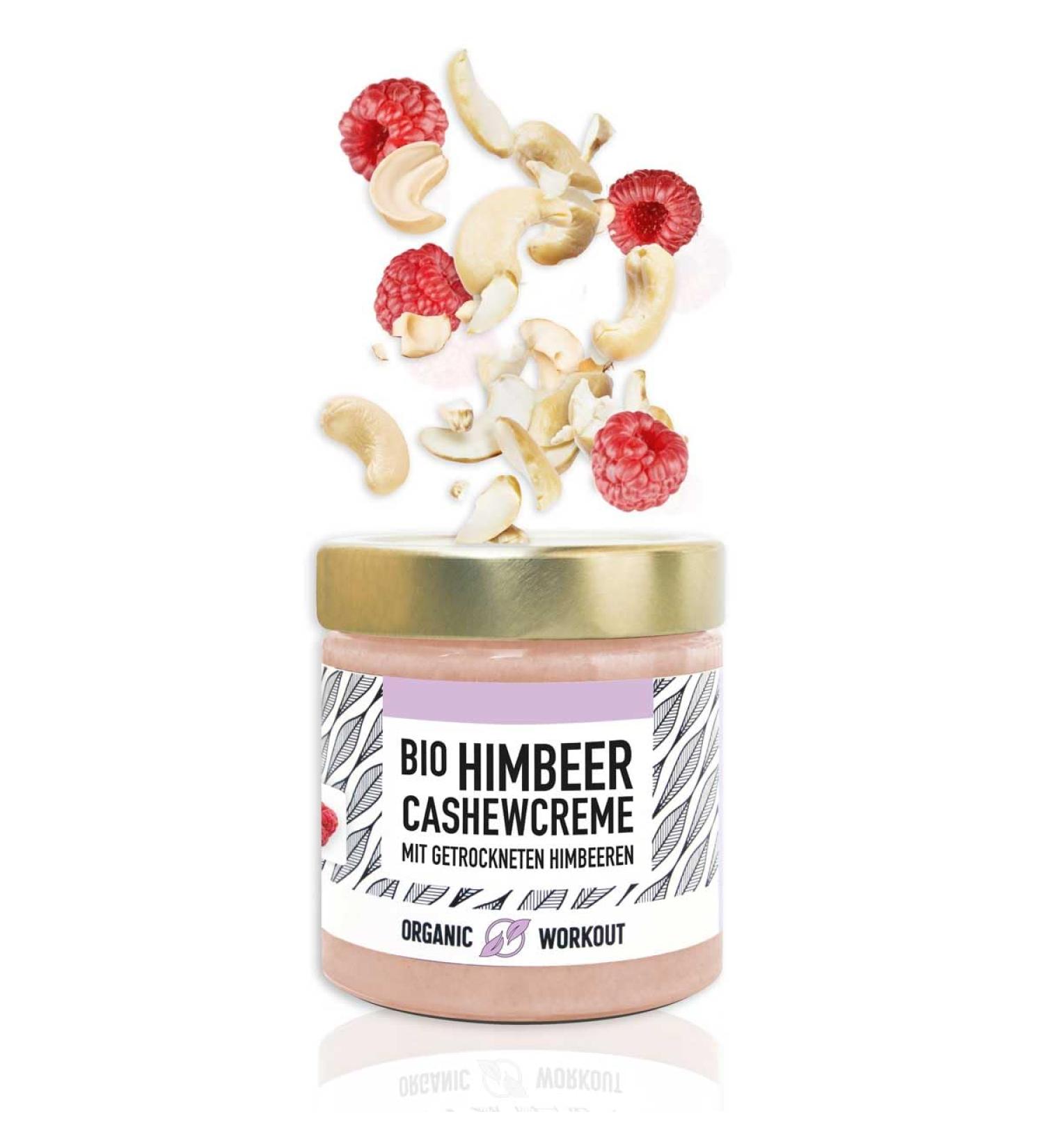 Bio-Berry Cashew with Raspberry Vanilla Aroma 190g | Vegan Low-Carb No Added Sugar Erythritol | Organic White Chocolate Snack - Buy Online on GoSupps.com