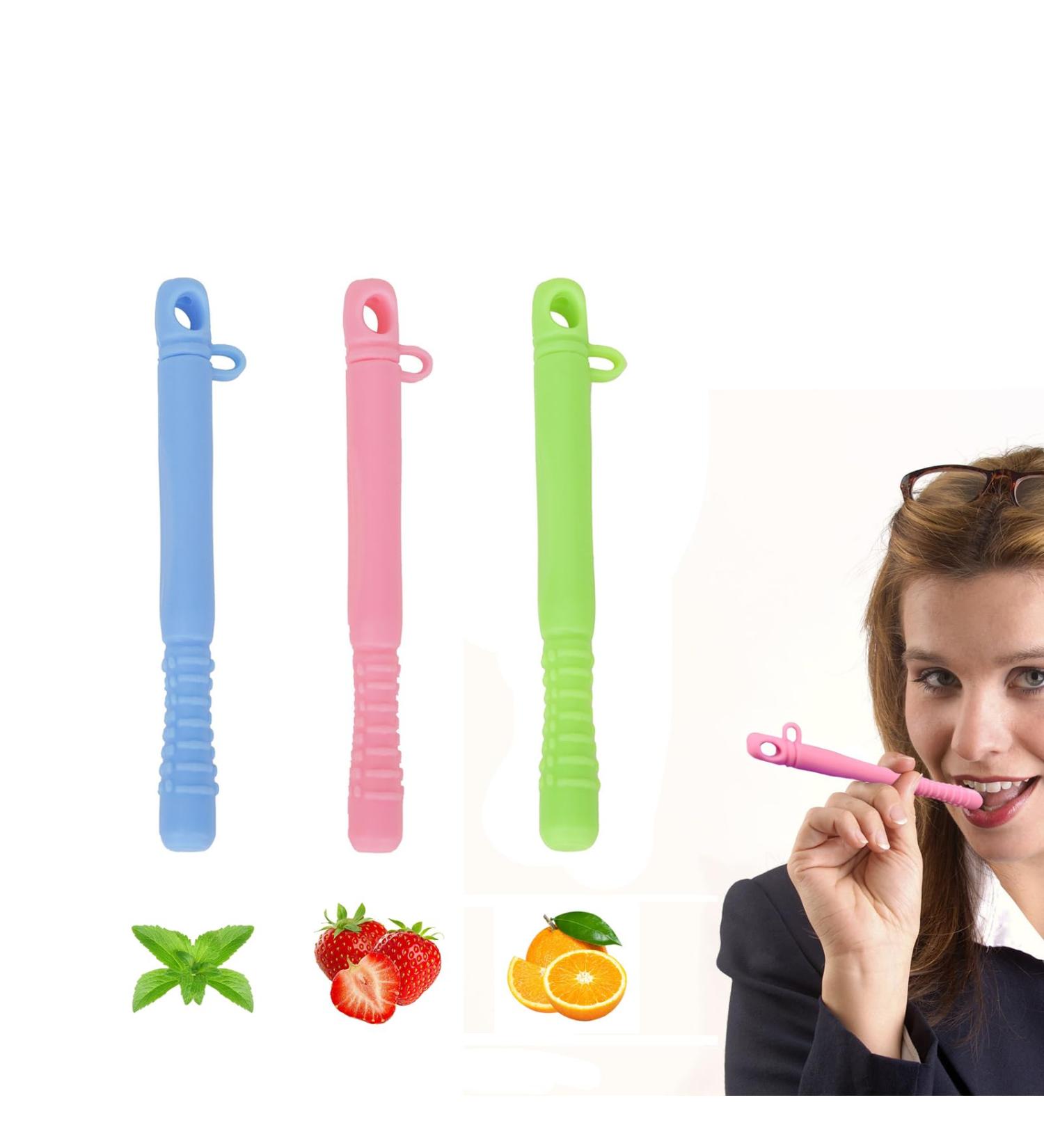 Chewable Essential Oil Breath Stick Chewable Breather Sticks Portable Breath Silicone Freshener sticks - Buy Online on GoSupps.com