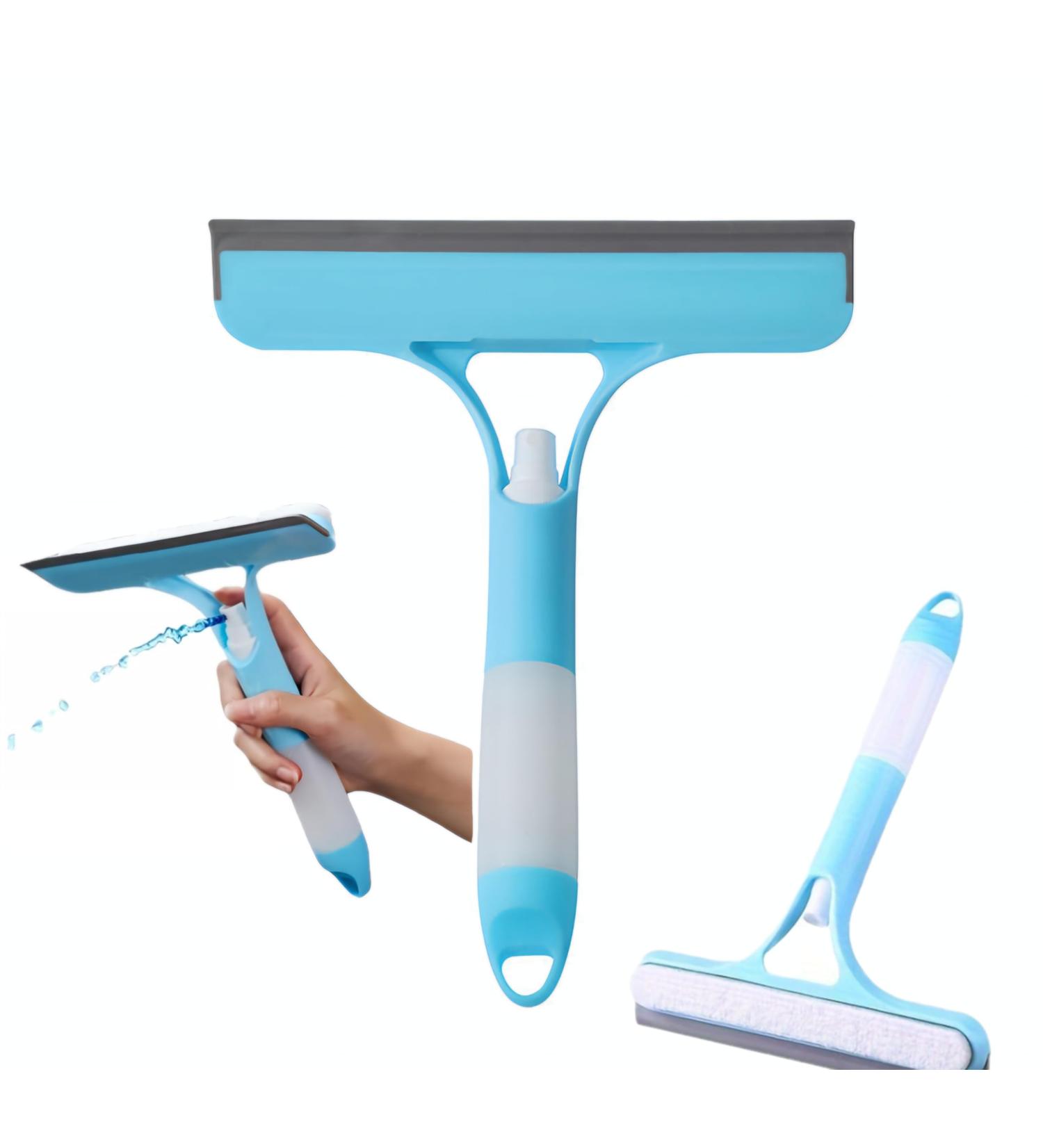 Window Squeegee with Sprayer Brush and Wiper 3 in 1 Window Wiper Multipurpose Glass Window Wiper Car Glass Window Wiper Cleaner with Soap Dispenser and Scrubber. - Buy Online on GoSupps.com
