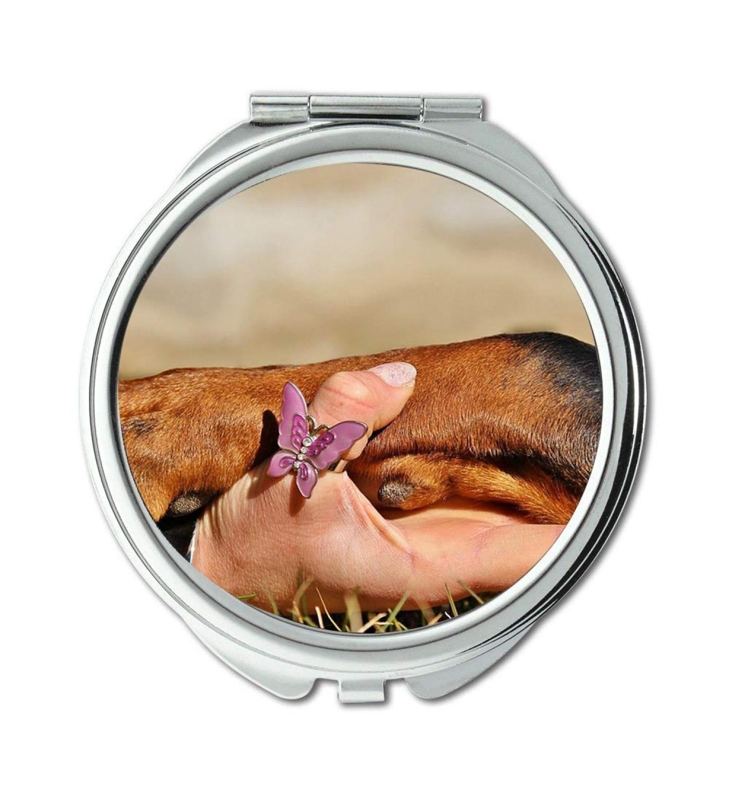 YENDOSTEEN Mirror Travel Mirror Dog Paw Dog I Have Doberman Friendship pocket mirror portable mirror - Buy Online on GoSupps.com