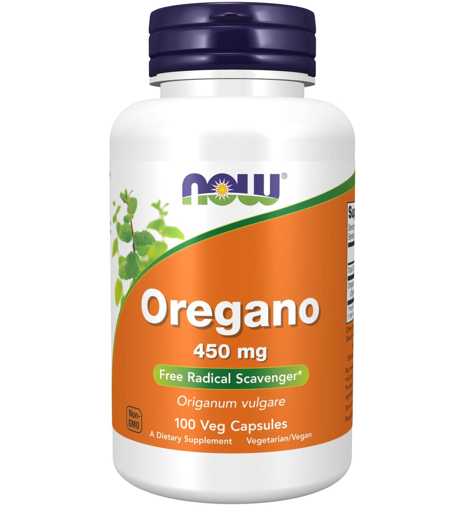 Now Foods Oregano 450 mg 100 Capsules