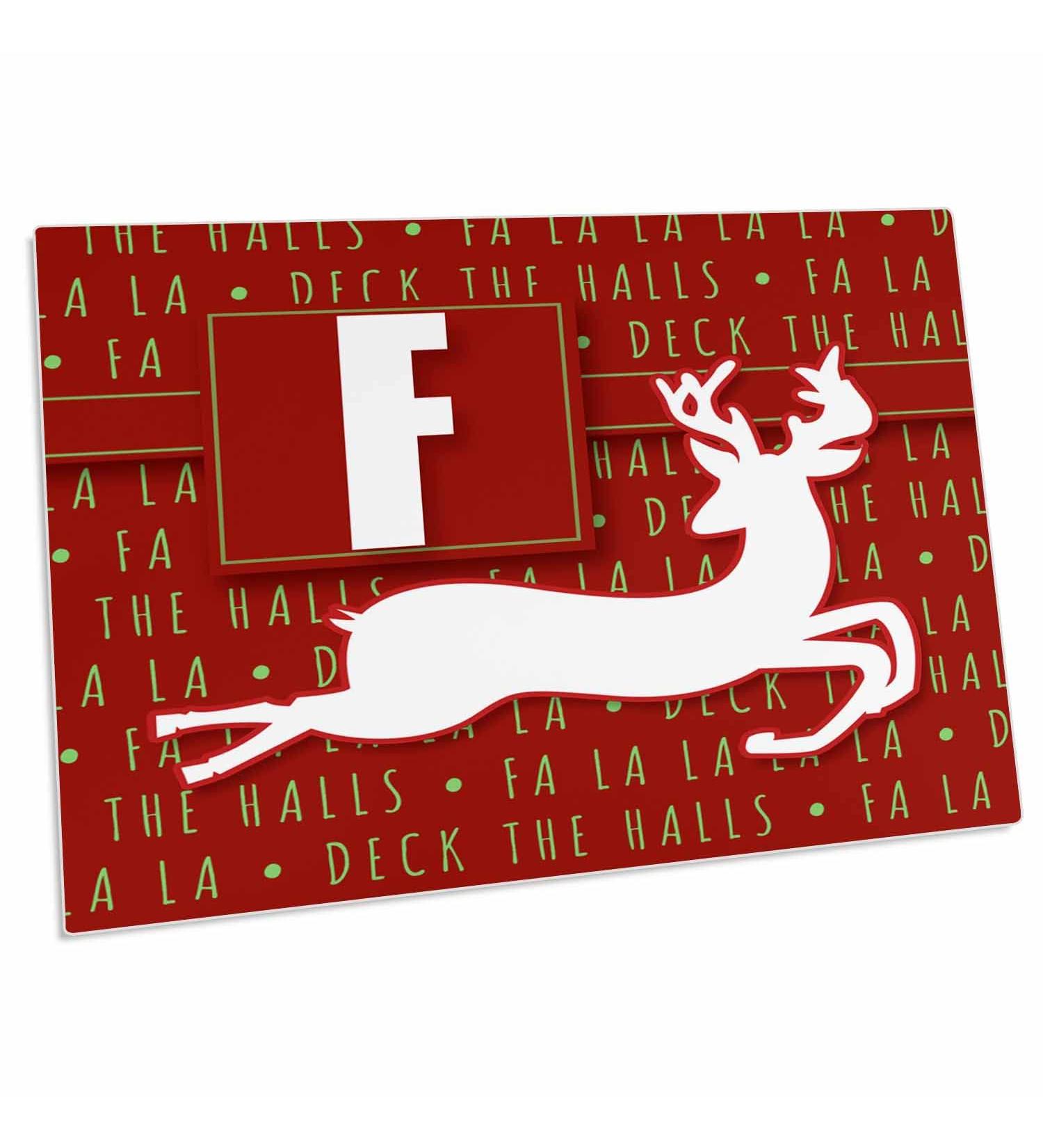 3dRose Letter F Monogram Christmas Desk Pad & Place Mats - White Reindeer Design for Holiday Decor - Buy Online on GoSupps.com