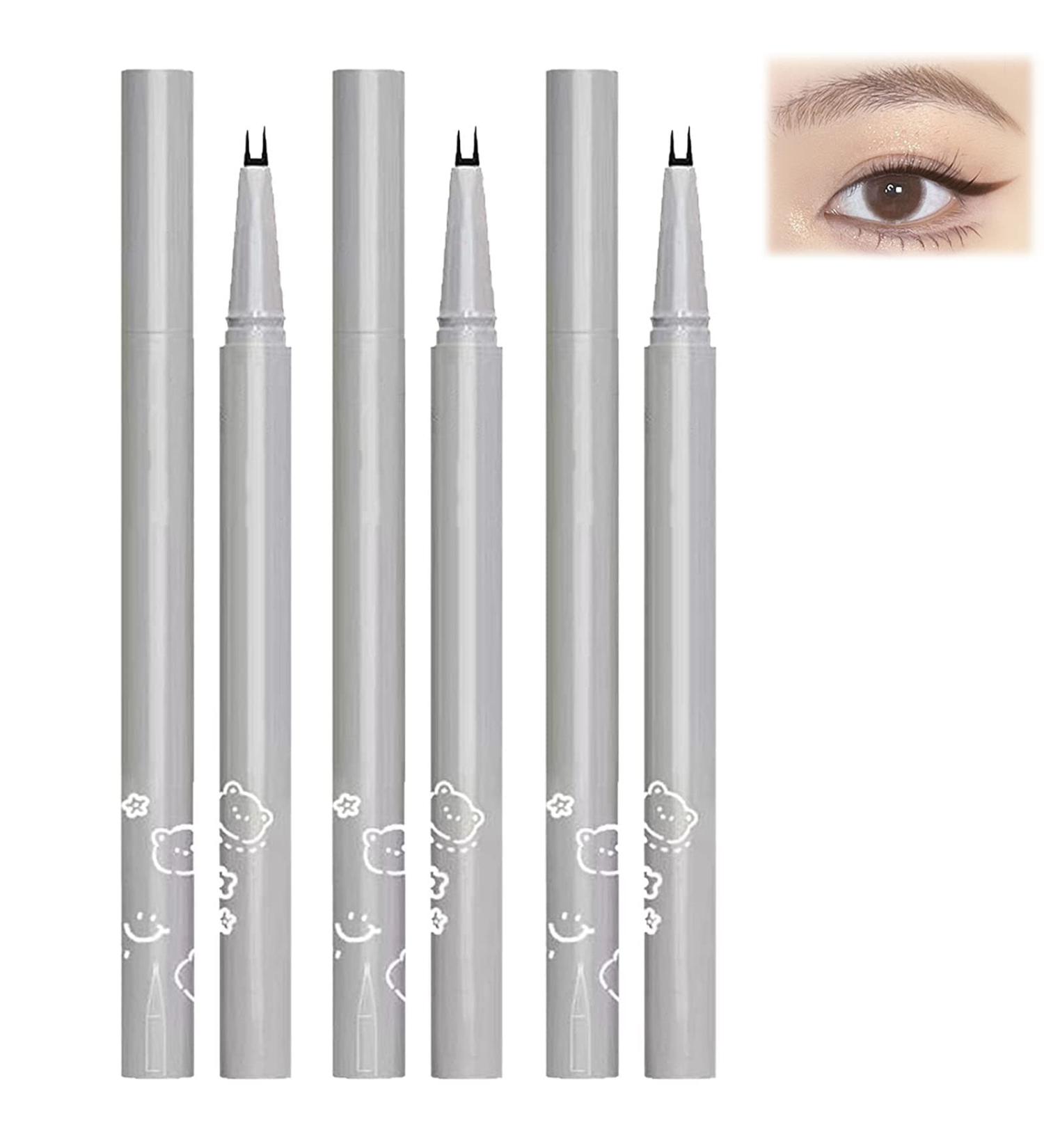Double Tip Lower Eyelash Pencil Waterproof Double-Tip Eyelash Pencil Waterproof Liquid Eyeliner (3PCS-Brown) - Buy Online on GoSupps.com