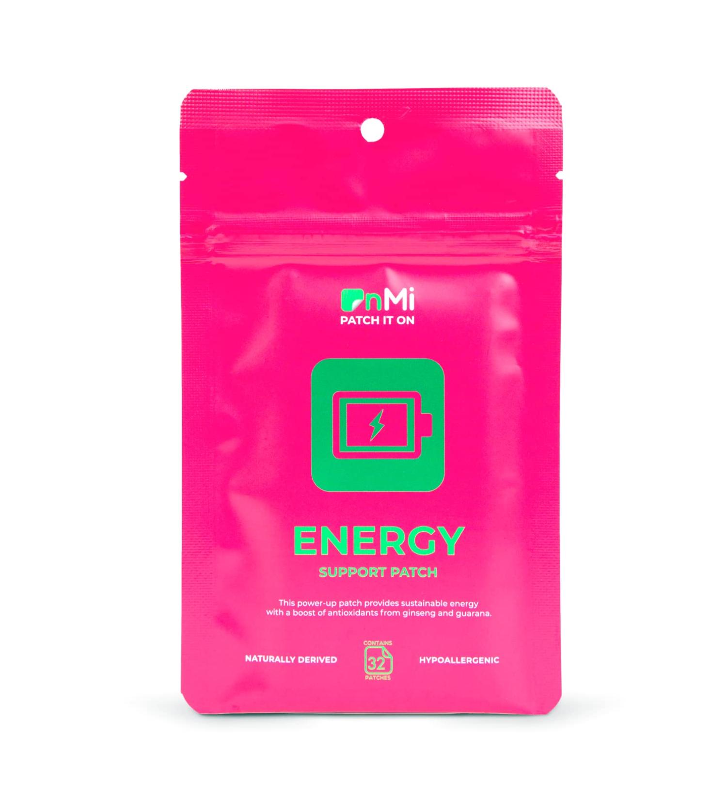 OnMi Energy Patch: Caffeine, B12, Panax, Guarana, Kola Nut, Ginseng, No Crash - 4 Pack - Buy Online on GoSupps.com